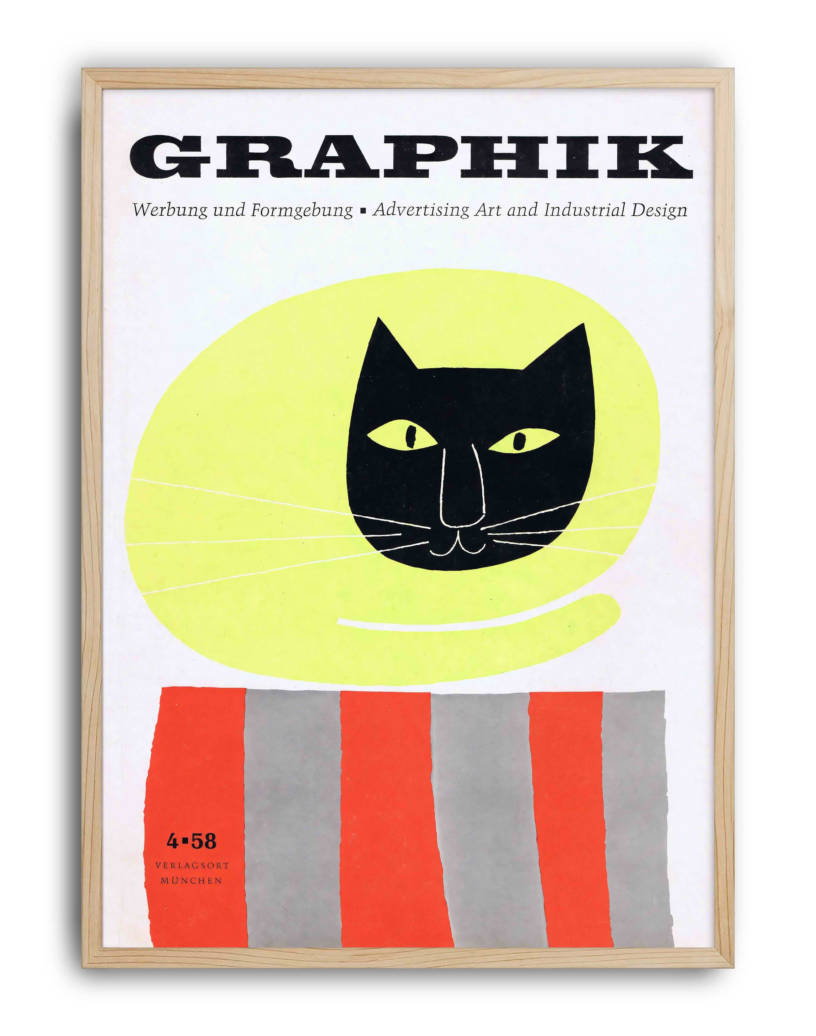 Graphik Magazine (1958) – Paul Rand Alman Grafik Tasarım Dergi Kapağı Posteri
