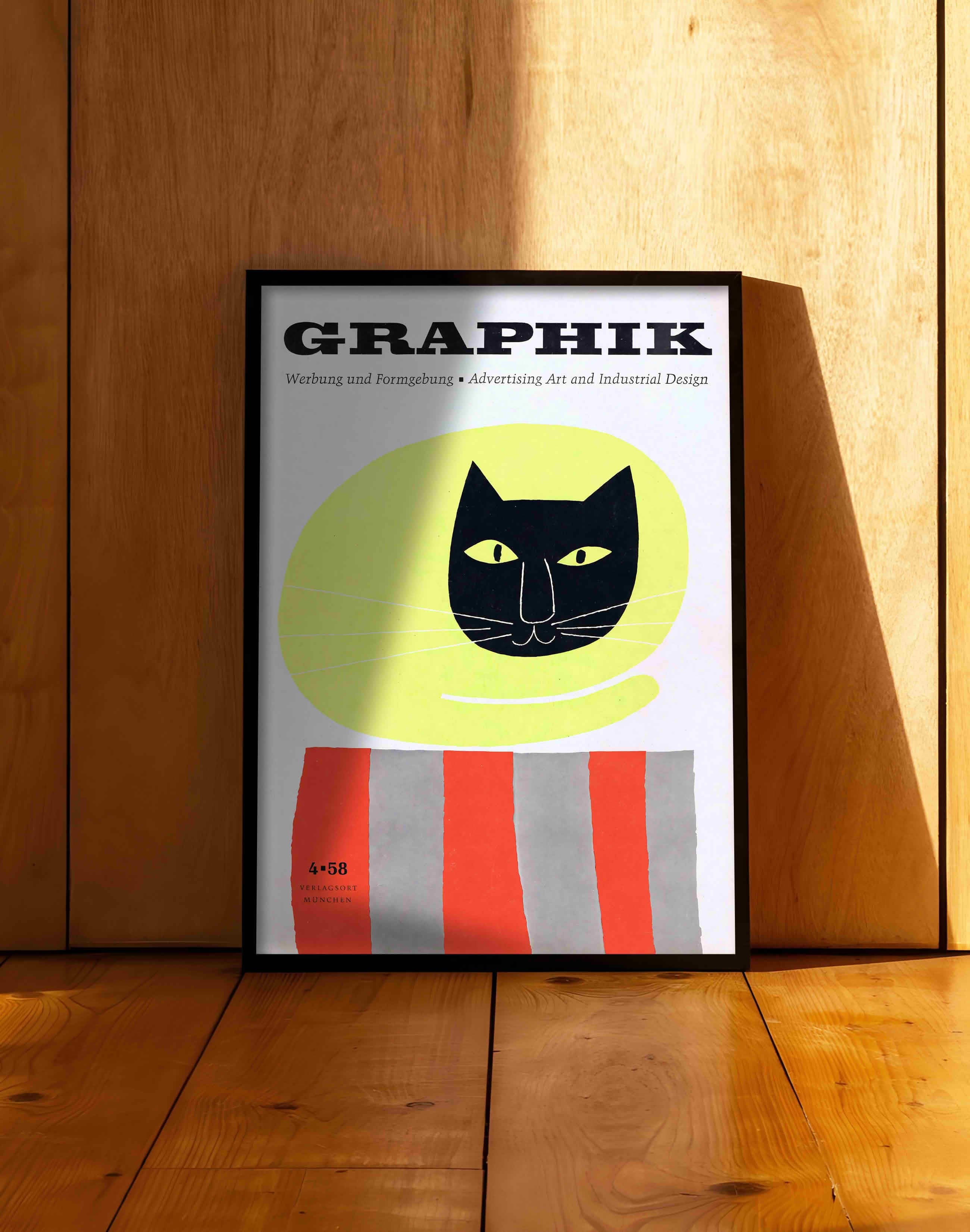 Graphik Magazine (1958) – Paul Rand Alman Grafik Tasarım Dergi Kapağı Posteri