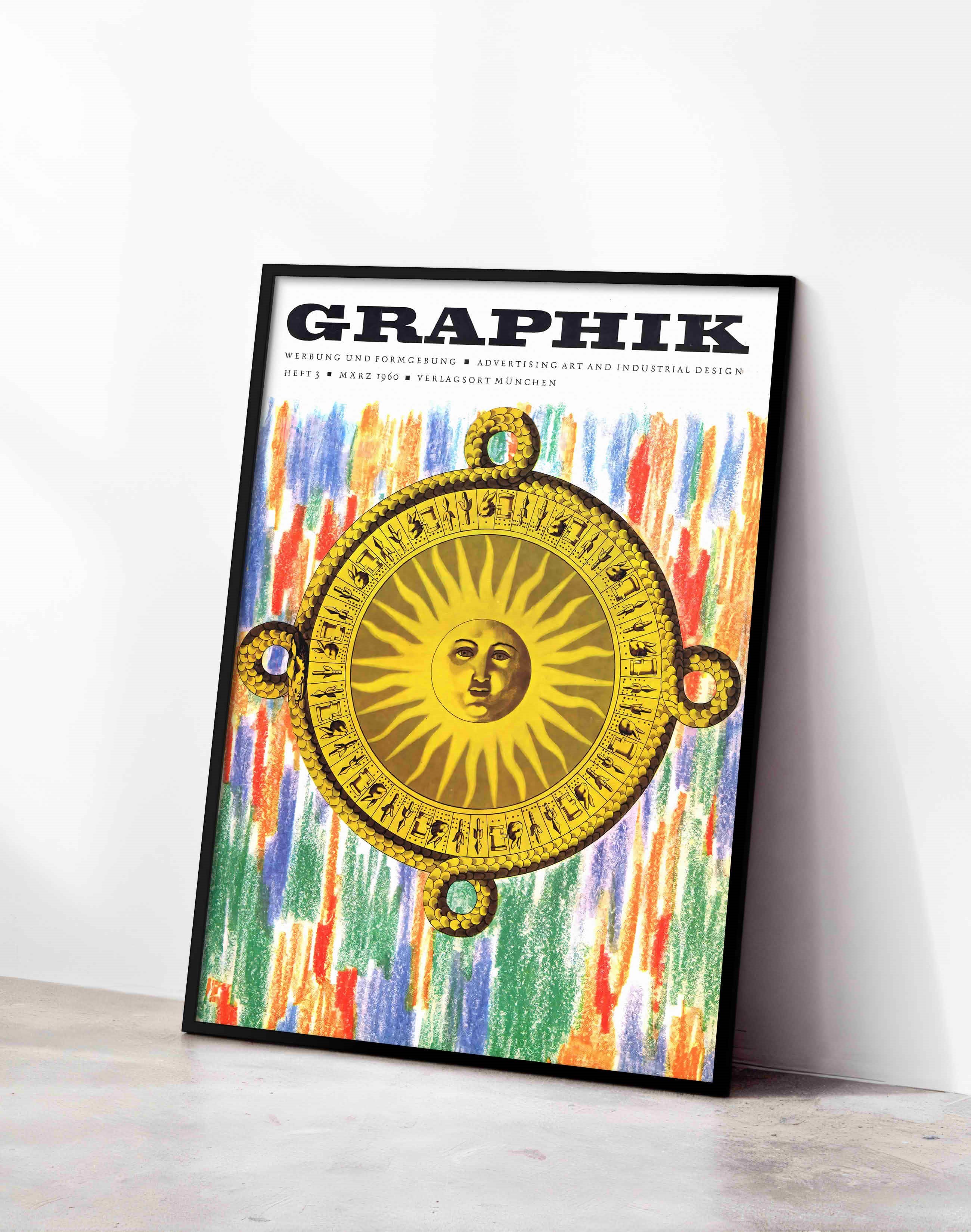 Graphik Magazine (1960) – Alman Mid-Century Grafik Tasarım Dergi Kapağı Posteri