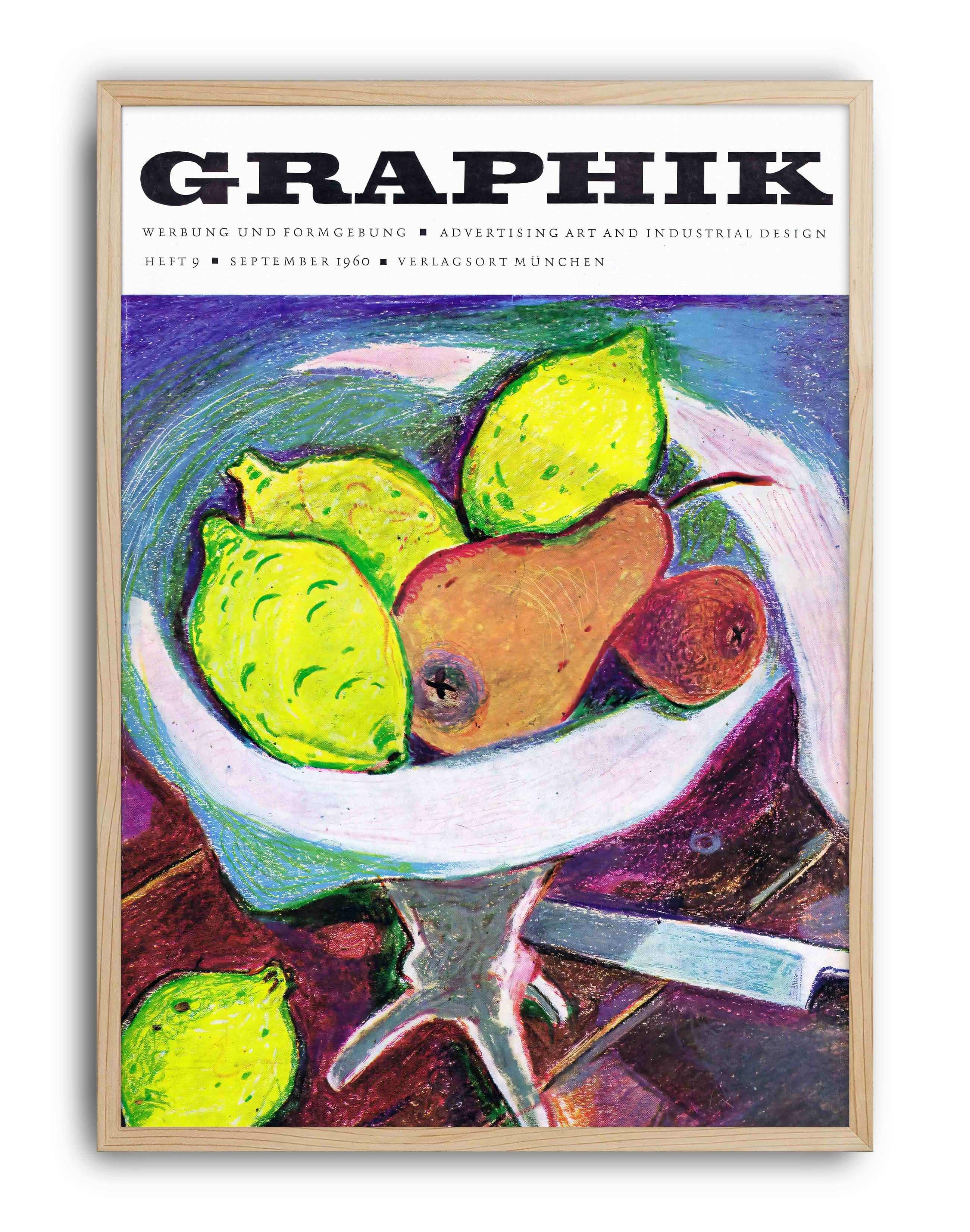 Graphik Magazine (1960) – Alman Mid-Century Grafik Tasarım Dergi Kapağı Posteri 