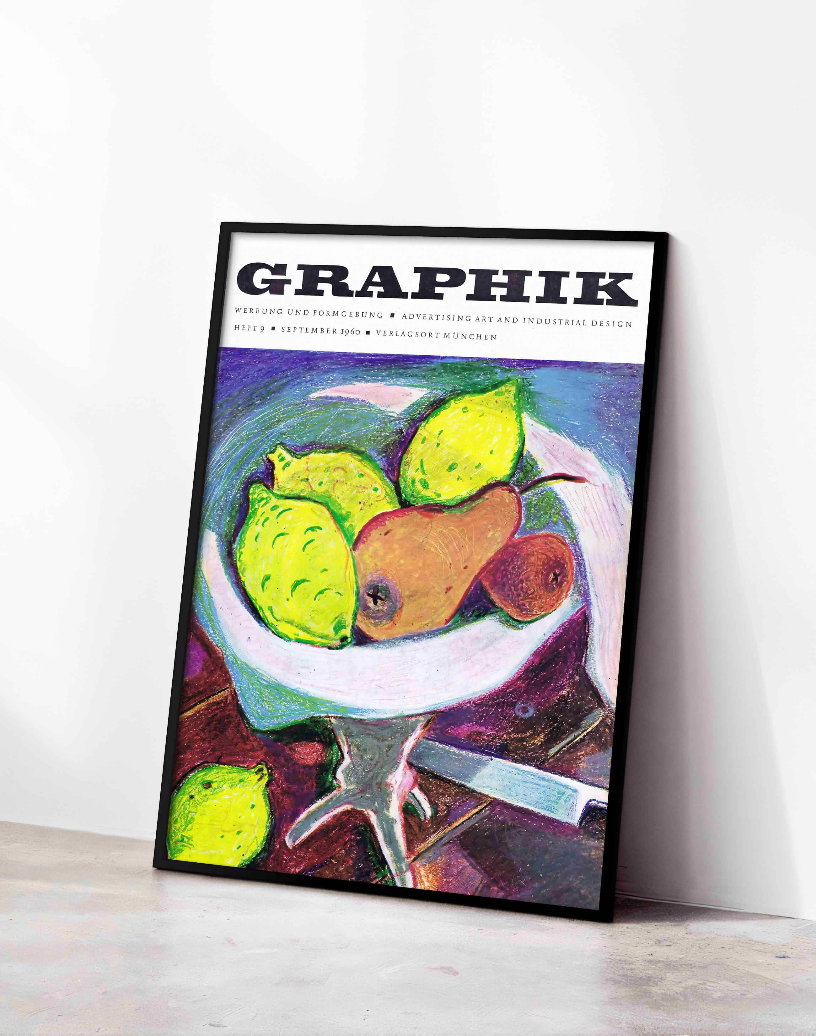 Graphik Magazine (1960) – Alman Mid-Century Grafik Tasarım Dergi Kapağı Posteri 