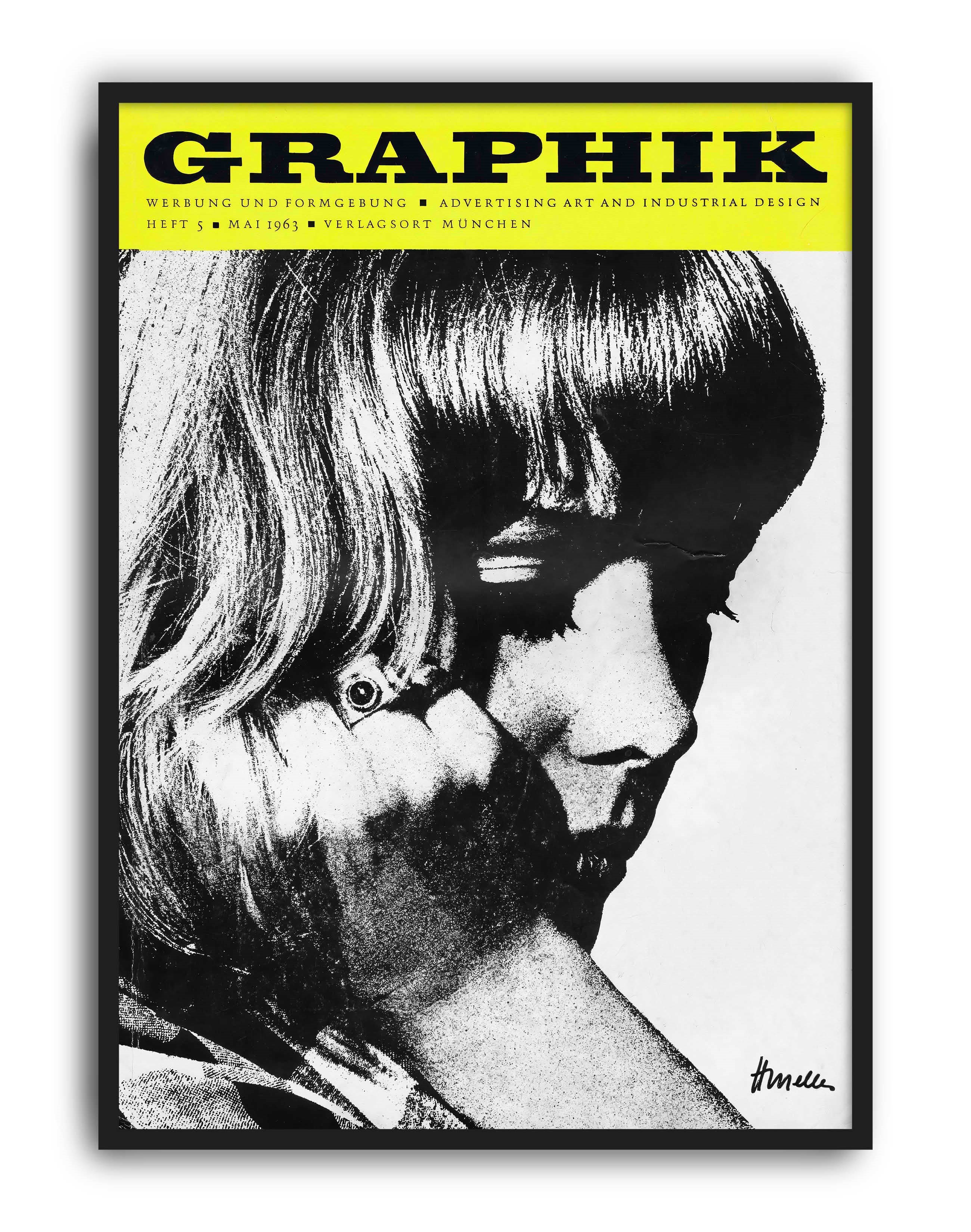 Graphik Magazine (1963) – Horst Melles Alman Mid-Century Grafik Tasarım Dergi Kapağı Posteri