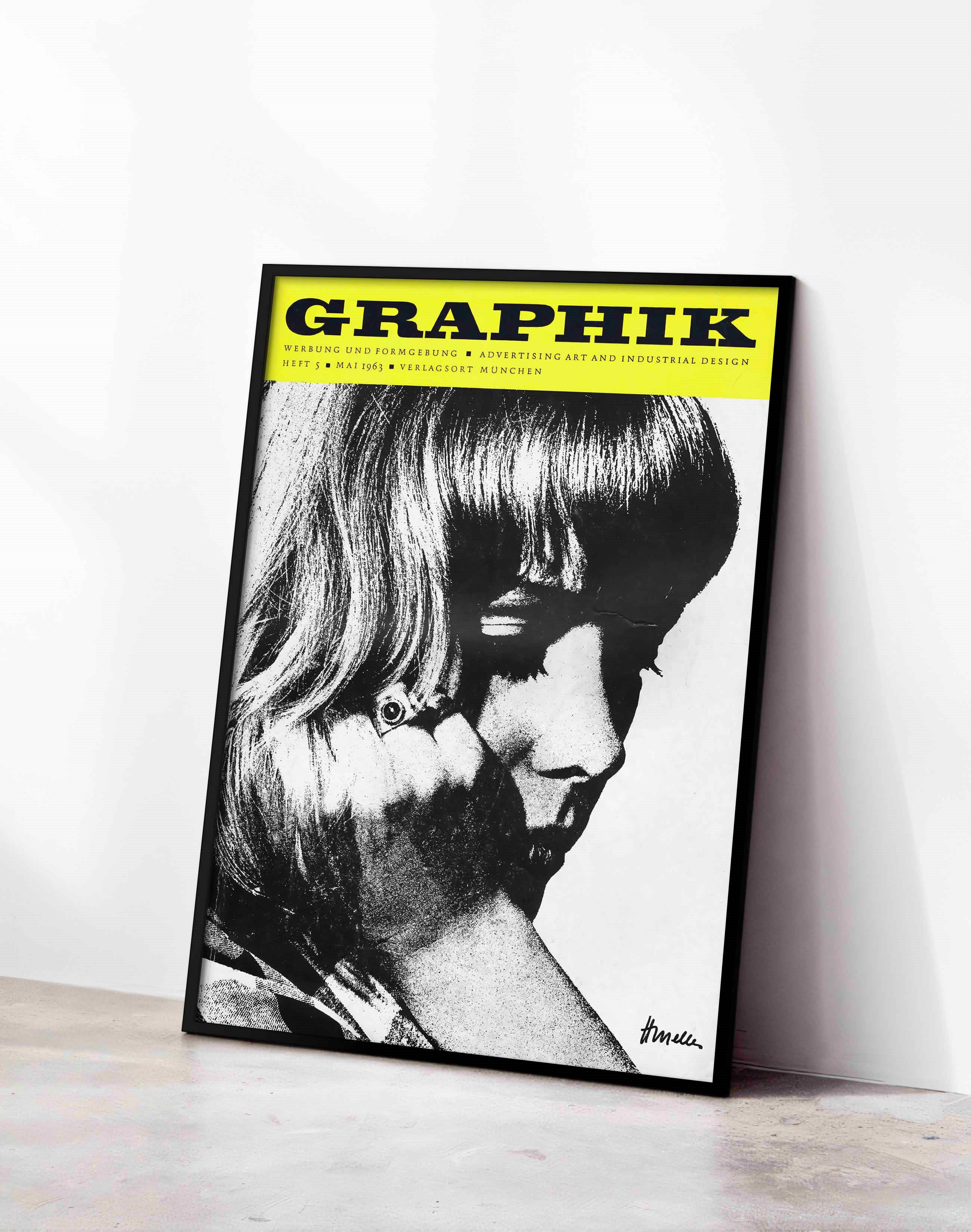 Graphik Magazine (1963) – Horst Melles Alman Mid-Century Grafik Tasarım Dergi Kapağı Posteri