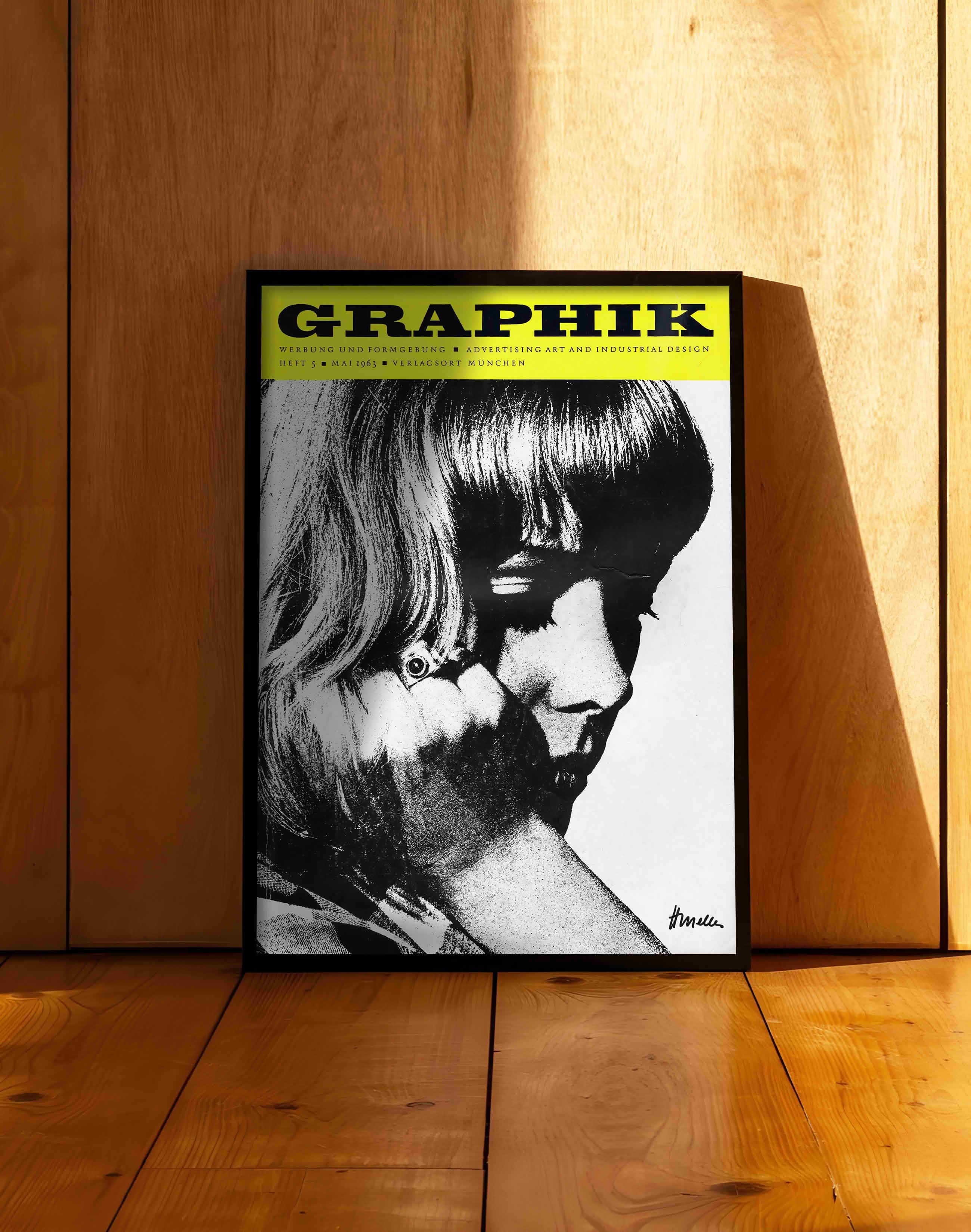 Graphik Magazine (1963) – Horst Melles Alman Mid-Century Grafik Tasarım Dergi Kapağı Posteri
