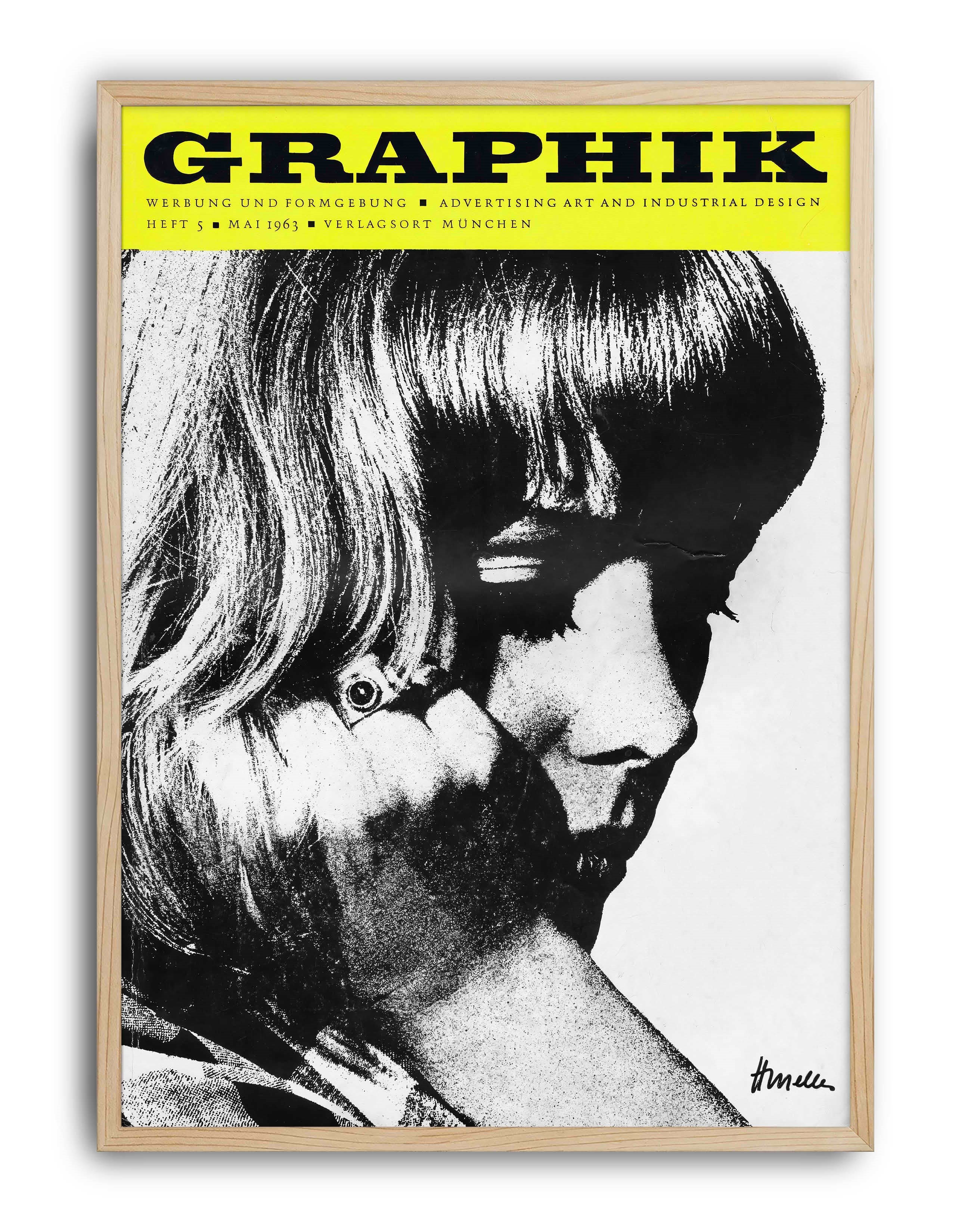 Graphik Magazine (1963) – Horst Melles Alman Mid-Century Grafik Tasarım Dergi Kapağı Posteri