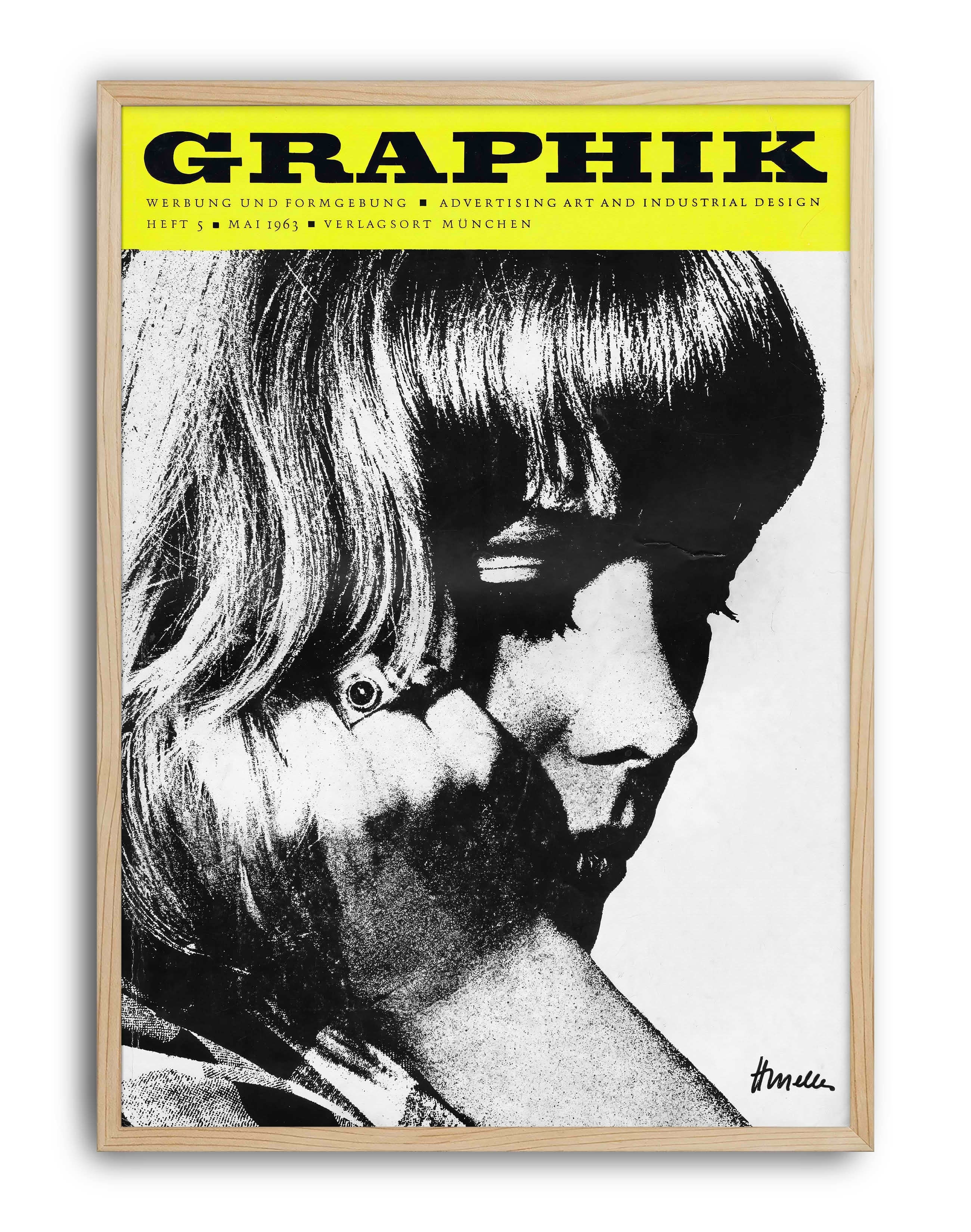Graphik Magazine (1963) – Horst Melles Alman Mid-Century Grafik Tasarım Dergi Kapağı Posteri