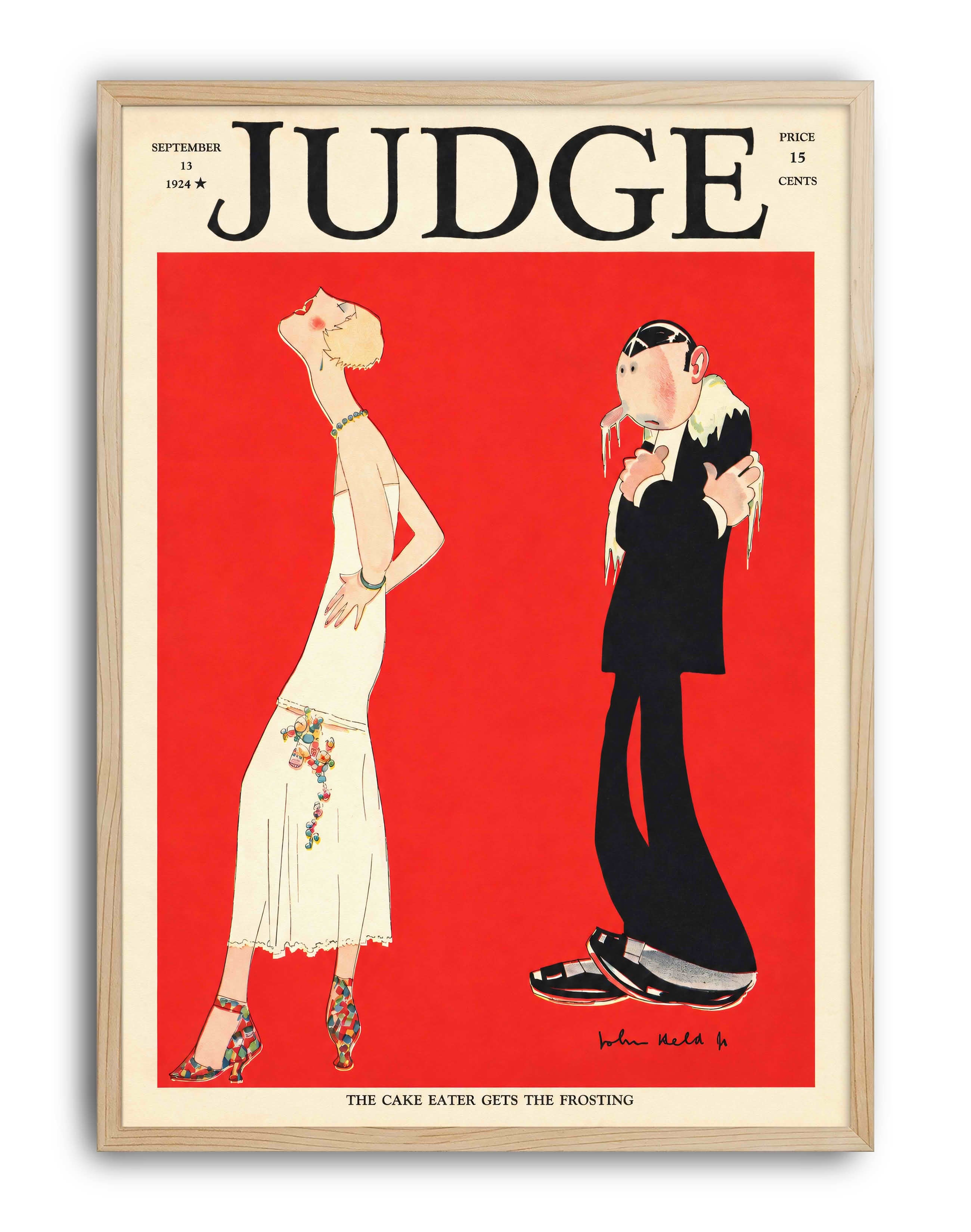 Judge Magazine (1924) – John Held Jr. Amerikan Vintage Dergi Kapağı Posteri 