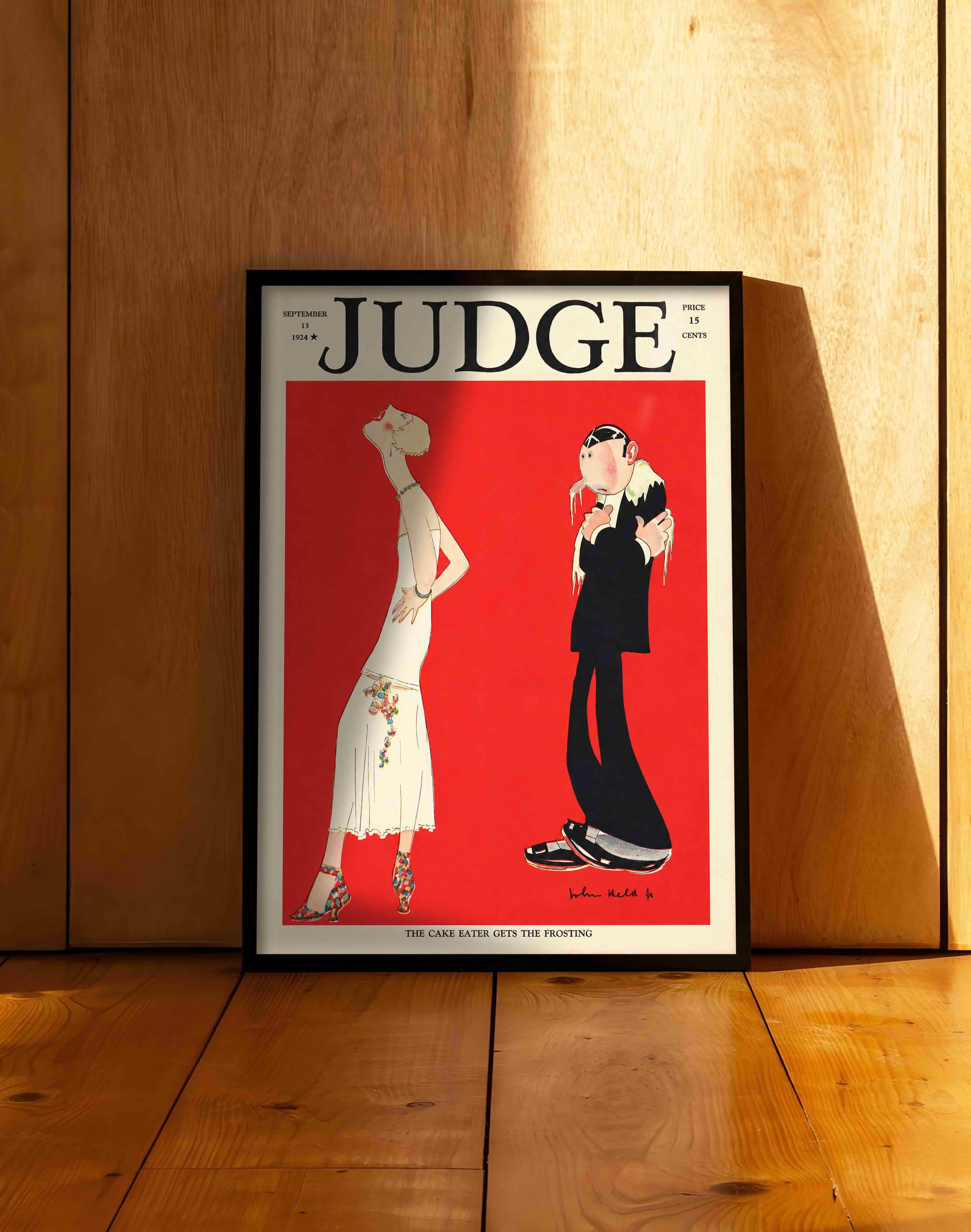 Judge Magazine (1924) – John Held Jr. Amerikan Vintage Dergi Kapağı Posteri 