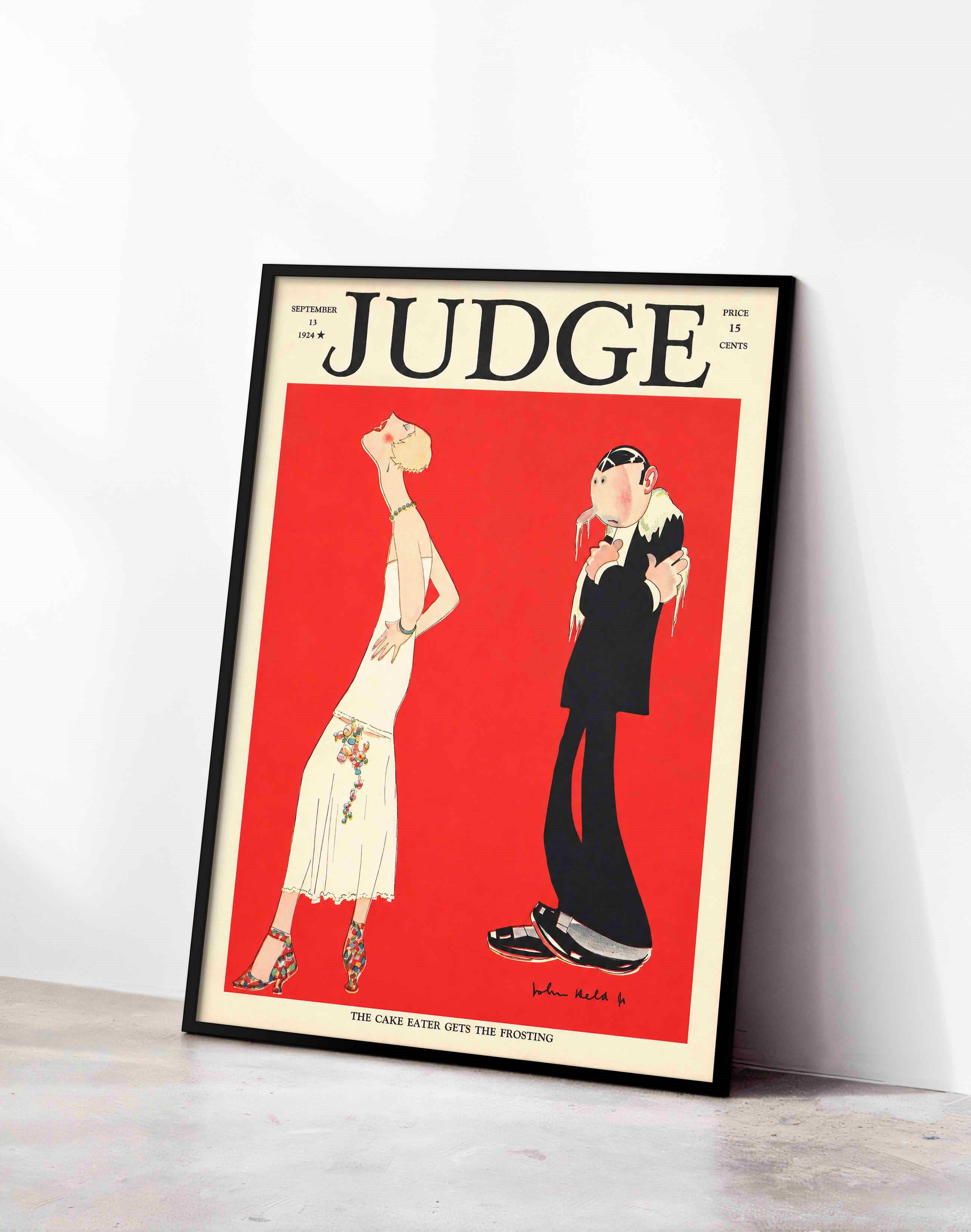 Judge Magazine (1924) – John Held Jr. Amerikan Vintage Dergi Kapağı Posteri 
