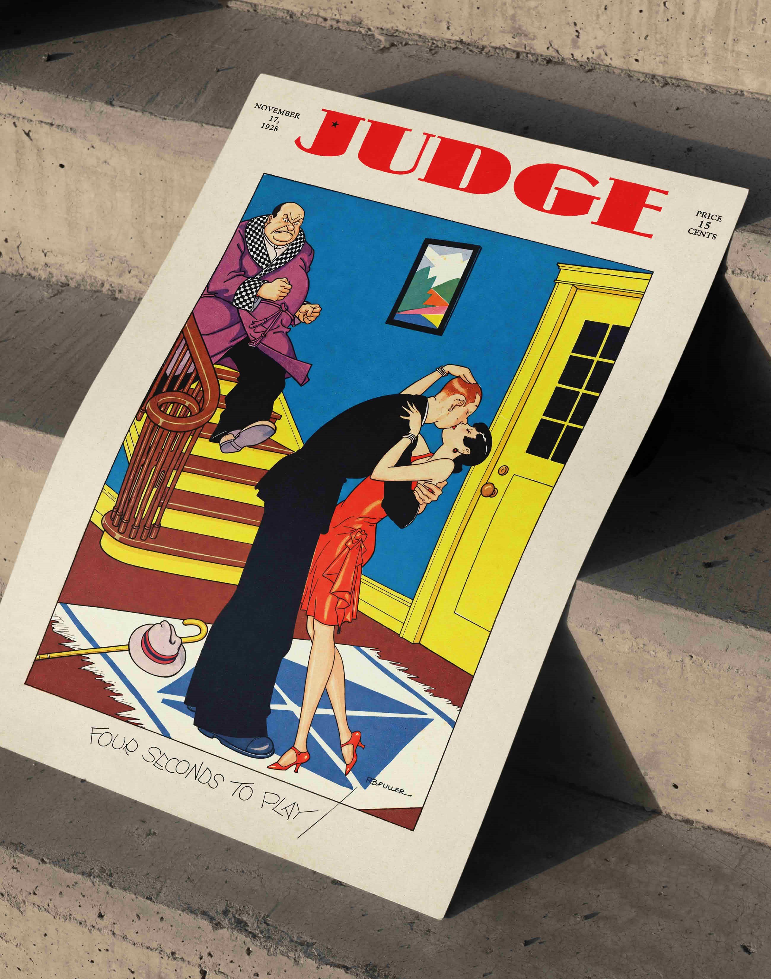 Judge Magazine (1928) – R. B. Fuller Amerikan Art Deco Dergi Kapağı Posteri