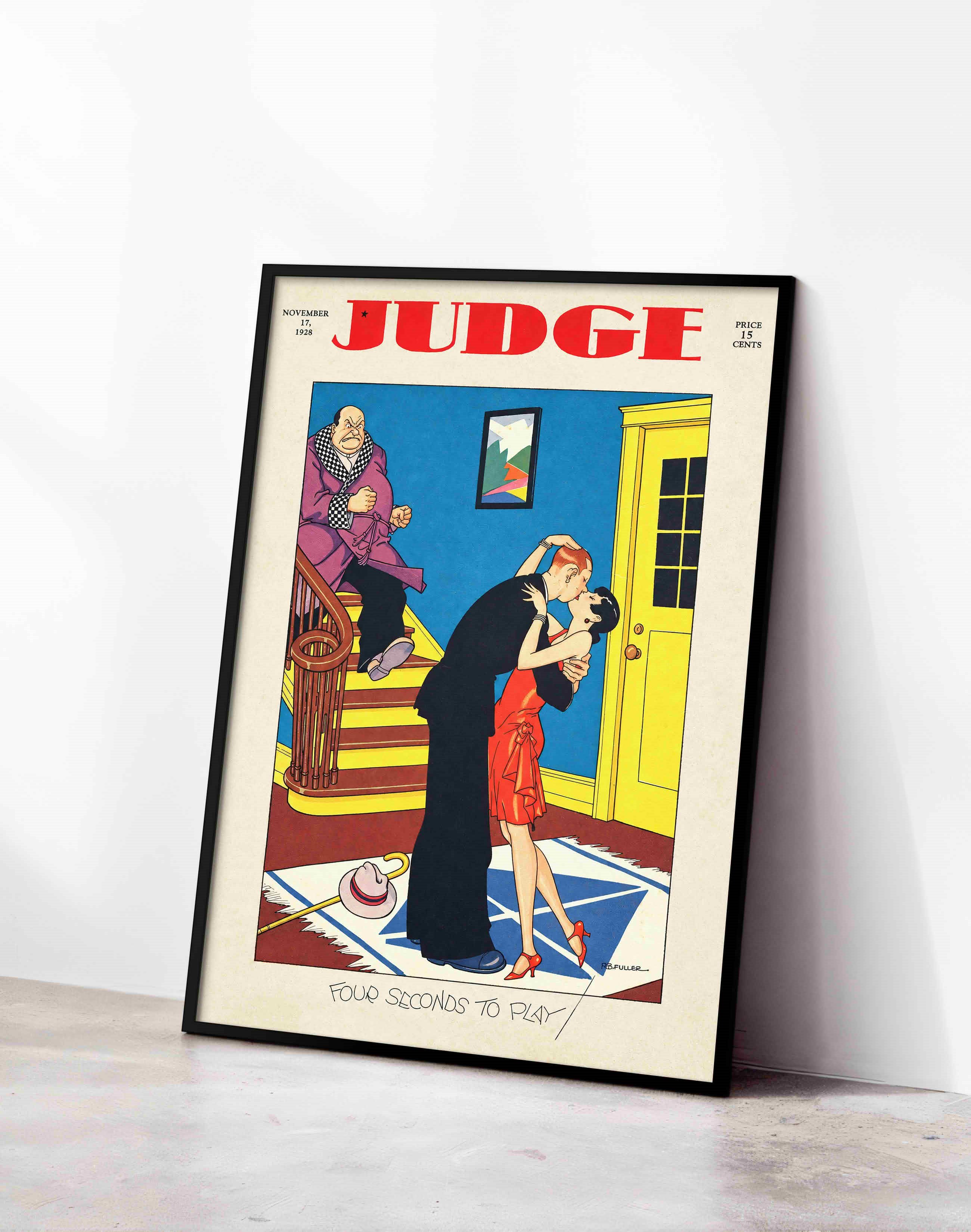 Judge Magazine (1928) – R. B. Fuller Amerikan Art Deco Dergi Kapağı Posteri