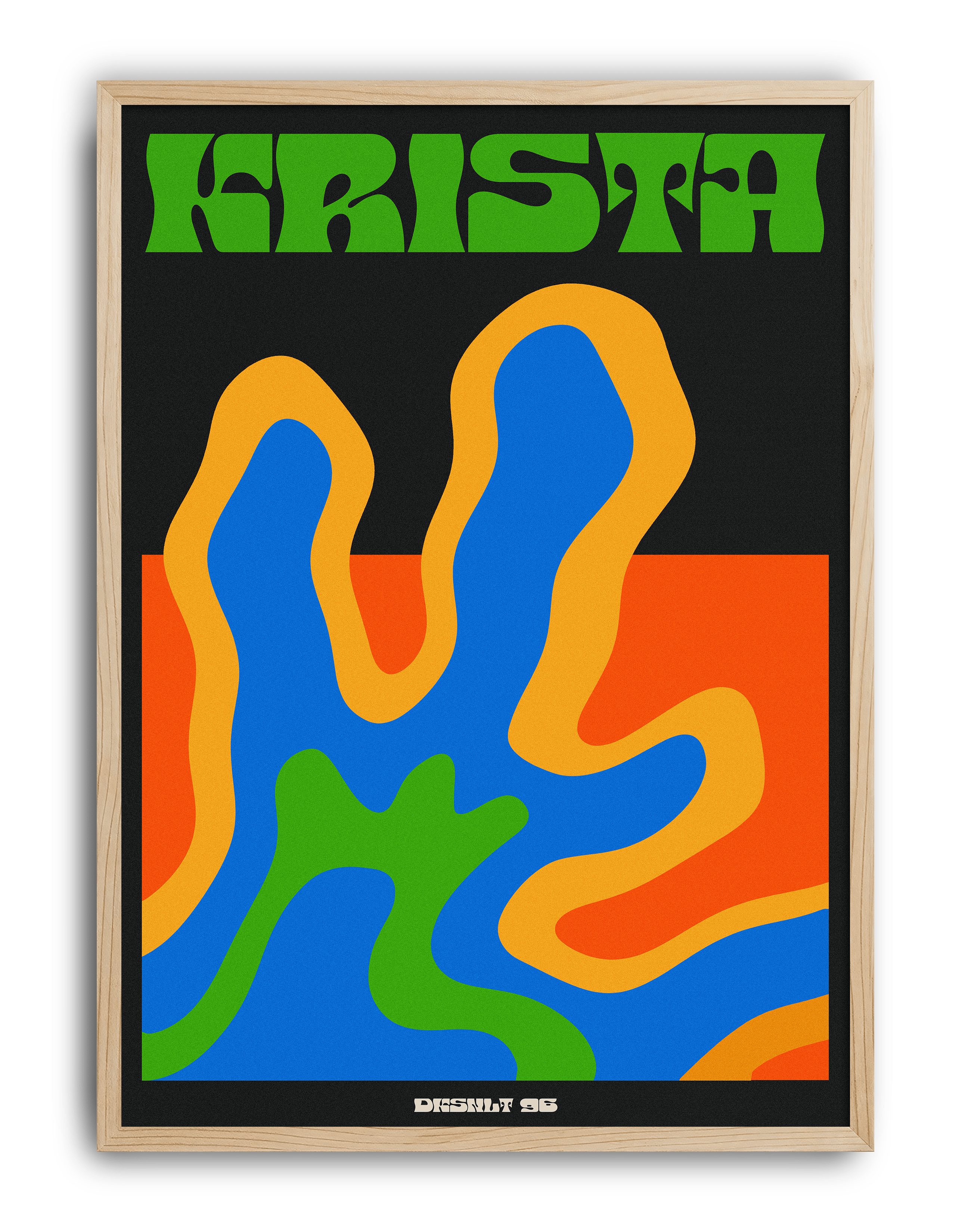 Krista Flow Modern Duvar Tablosu – Siyah Renkli Abstract Poster