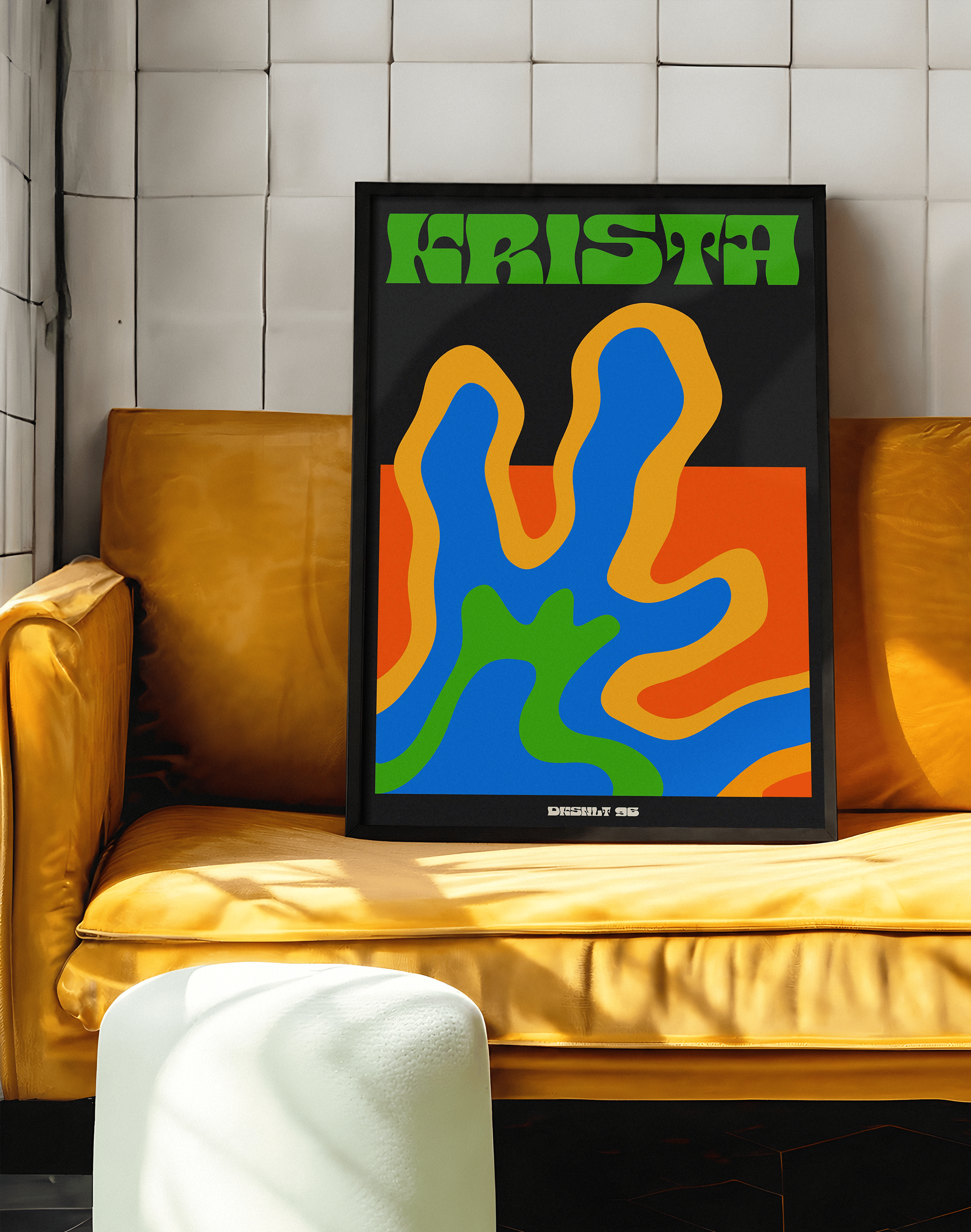 Krista Flow Modern Duvar Tablosu – Siyah Renkli Abstract Poster