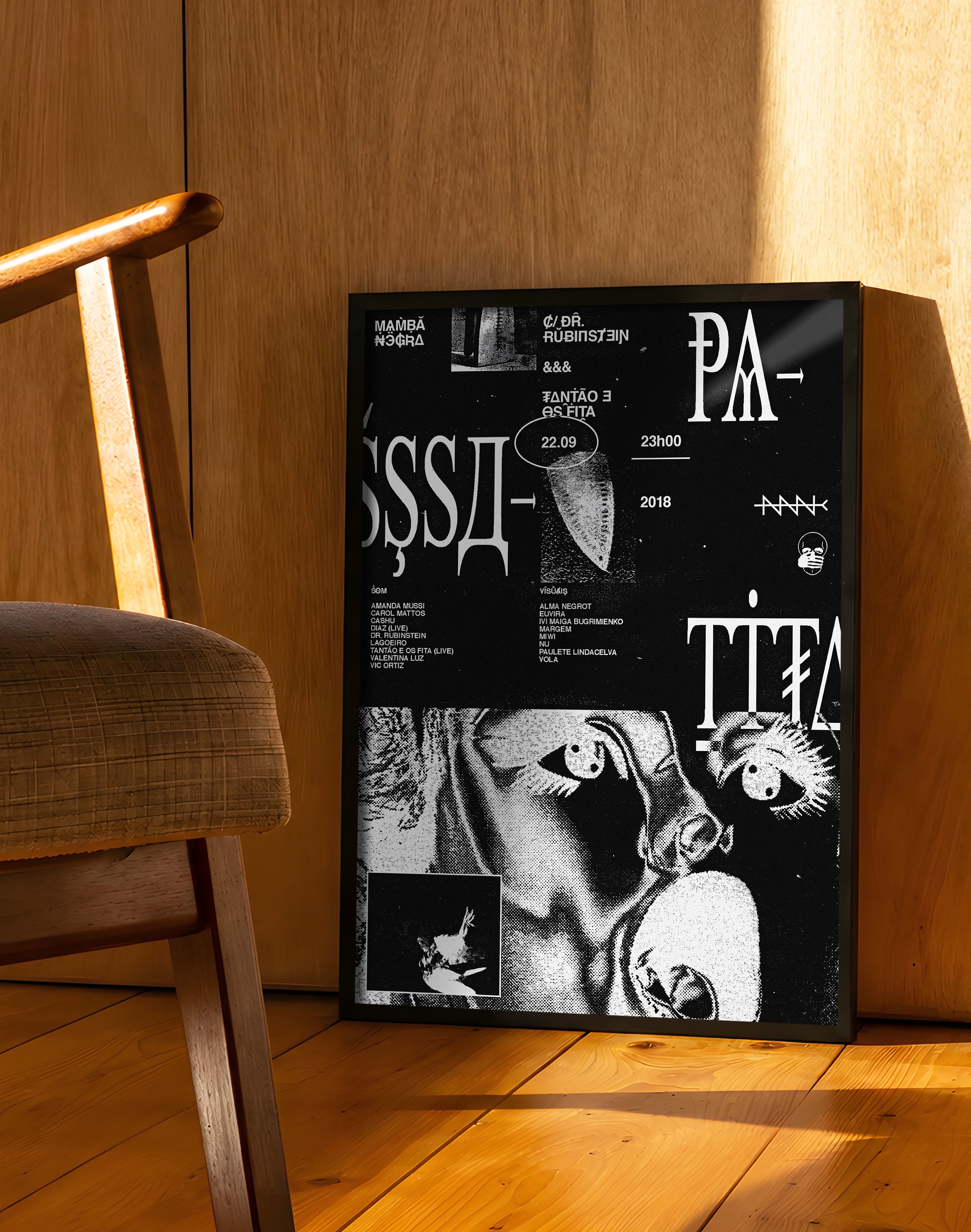 Mamba Negra Modern Duvar Tablosu – Siyah Beyaz Tipografik Poster