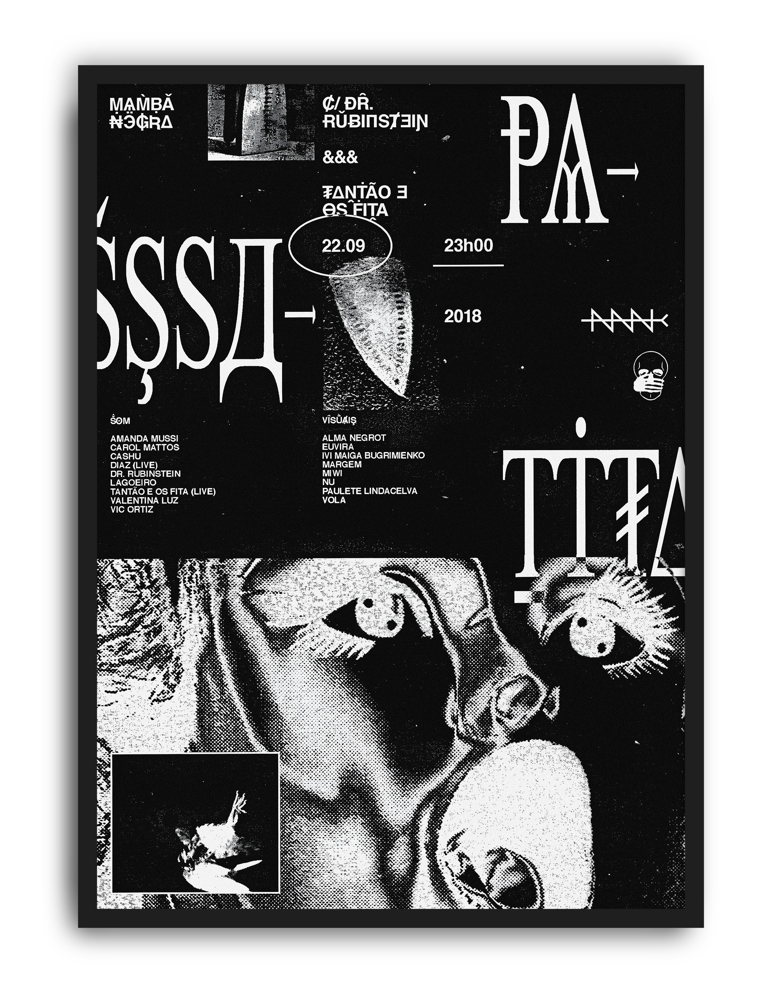 Mamba Negra Modern Duvar Tablosu – Siyah Beyaz Tipografik Poster