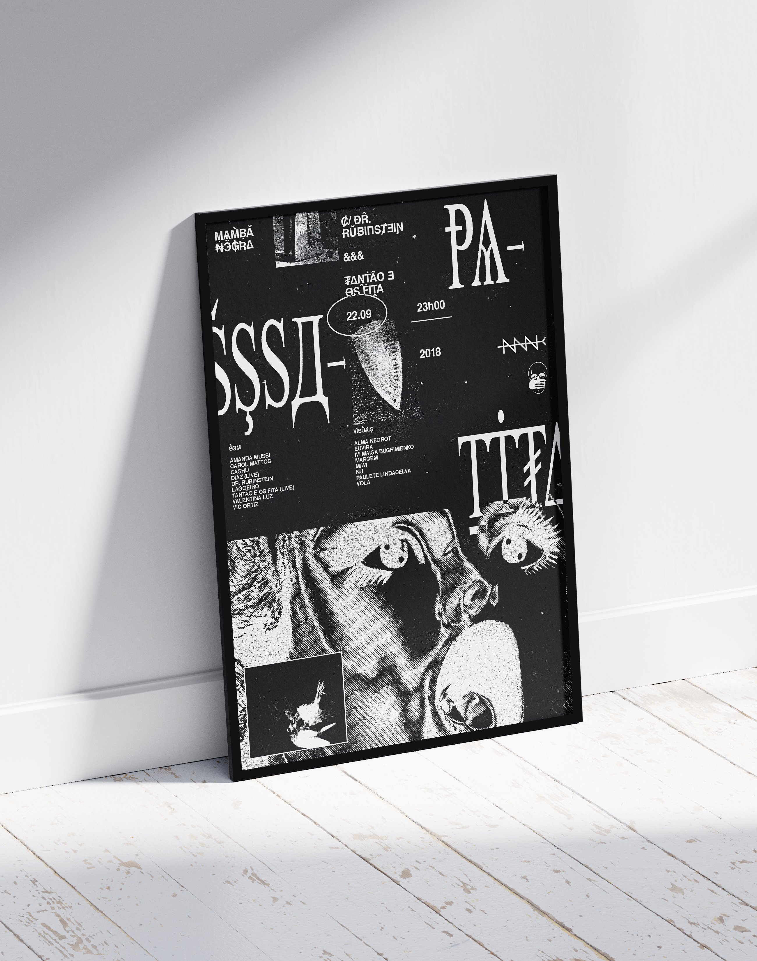 Mamba Negra Modern Duvar Tablosu – Siyah Beyaz Tipografik Poster