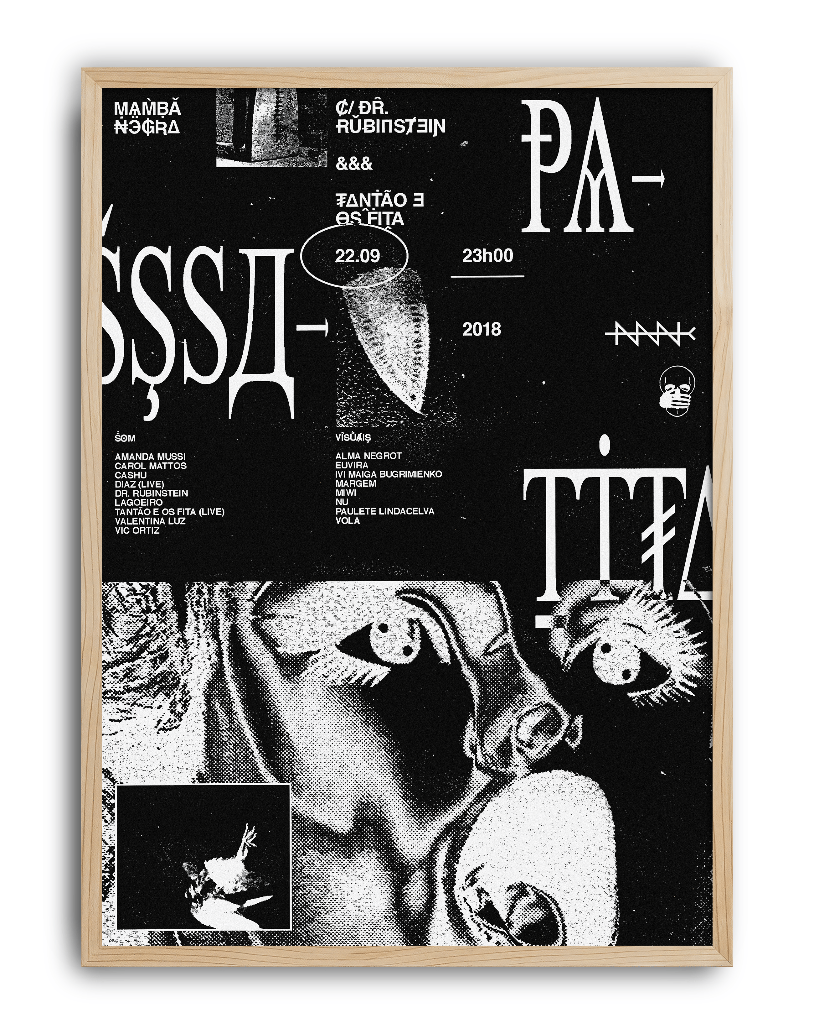 Mamba Negra Modern Duvar Tablosu – Siyah Beyaz Tipografik Poster