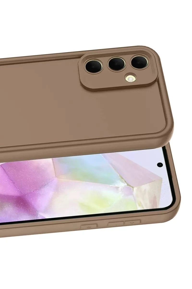 Mey İthalat®  Samsung Galaxy A56 Kılıf Viera Silikon - Kahverengi