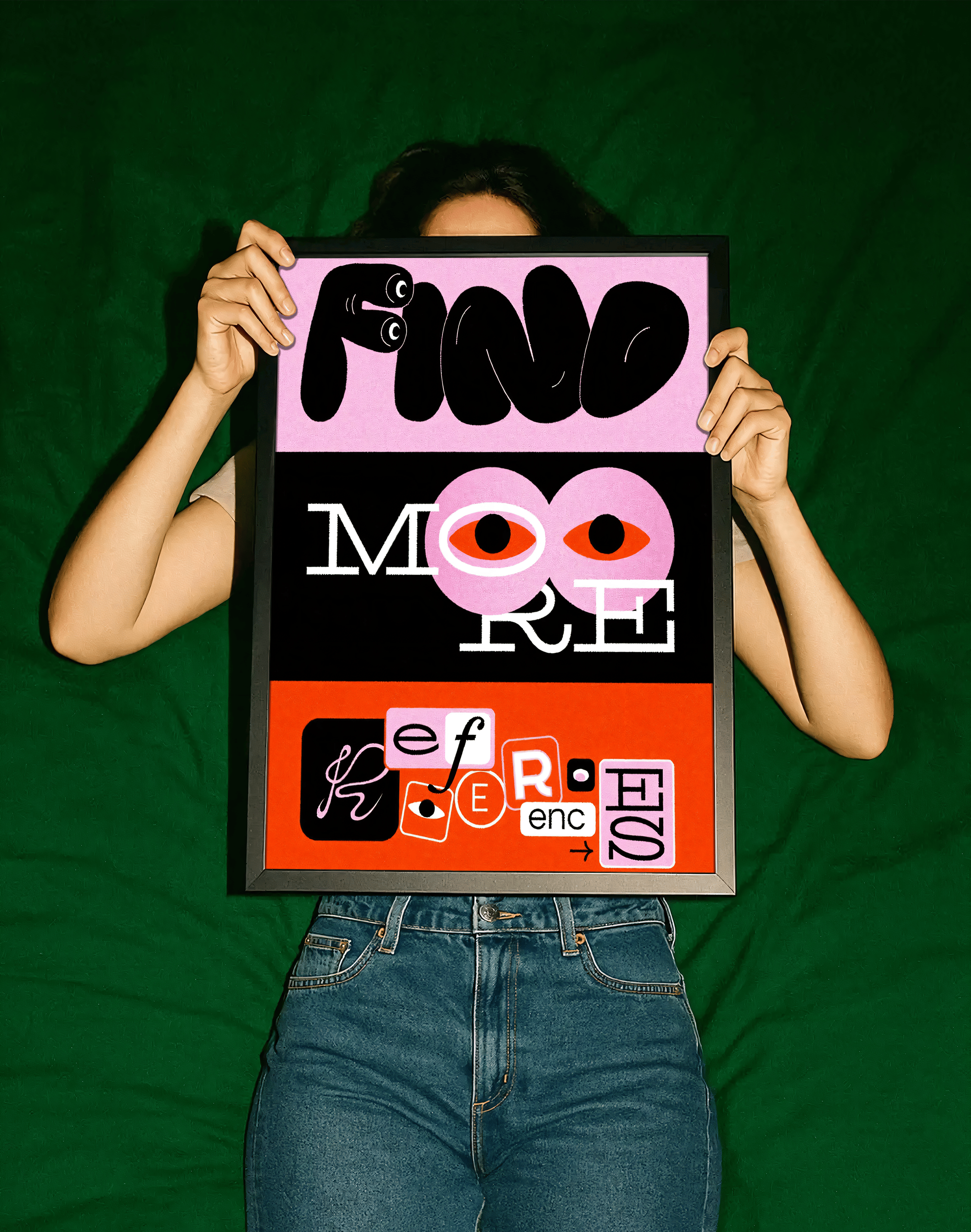 Mind More Modern Duvar Tablosu – Pembe Turuncu Tipografik Poster