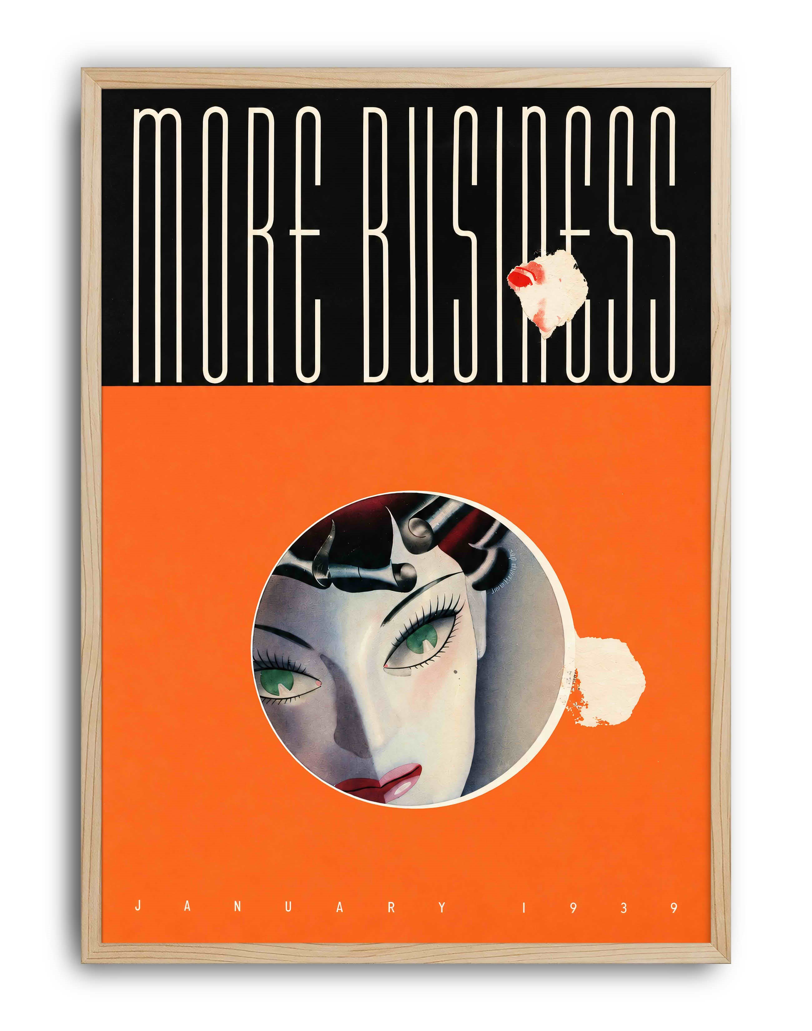 More Business No.01 (1939) – Art Deco Vintage Grafik Tasarım Posteri