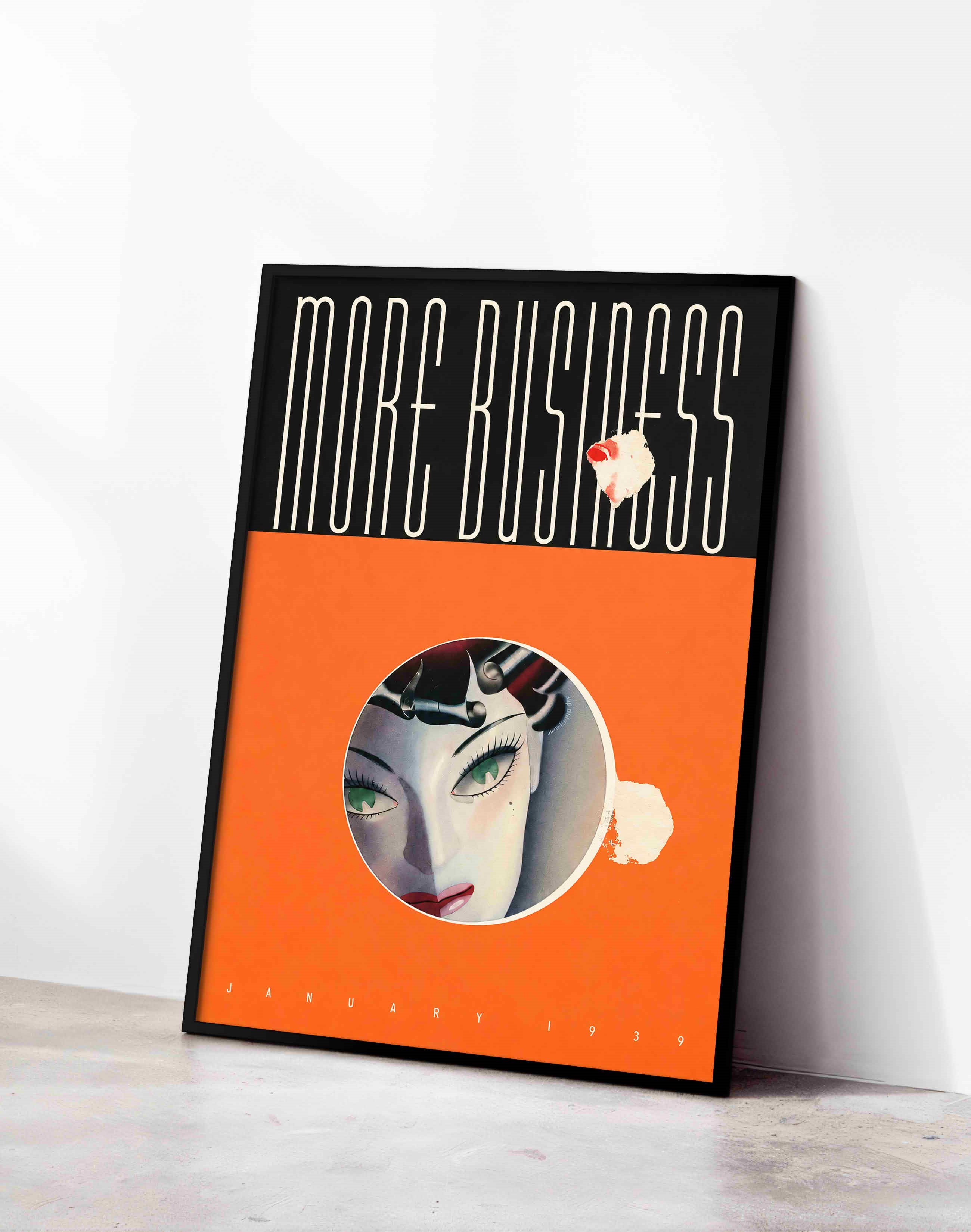 More Business No.01 (1939) – Art Deco Vintage Grafik Tasarım Posteri