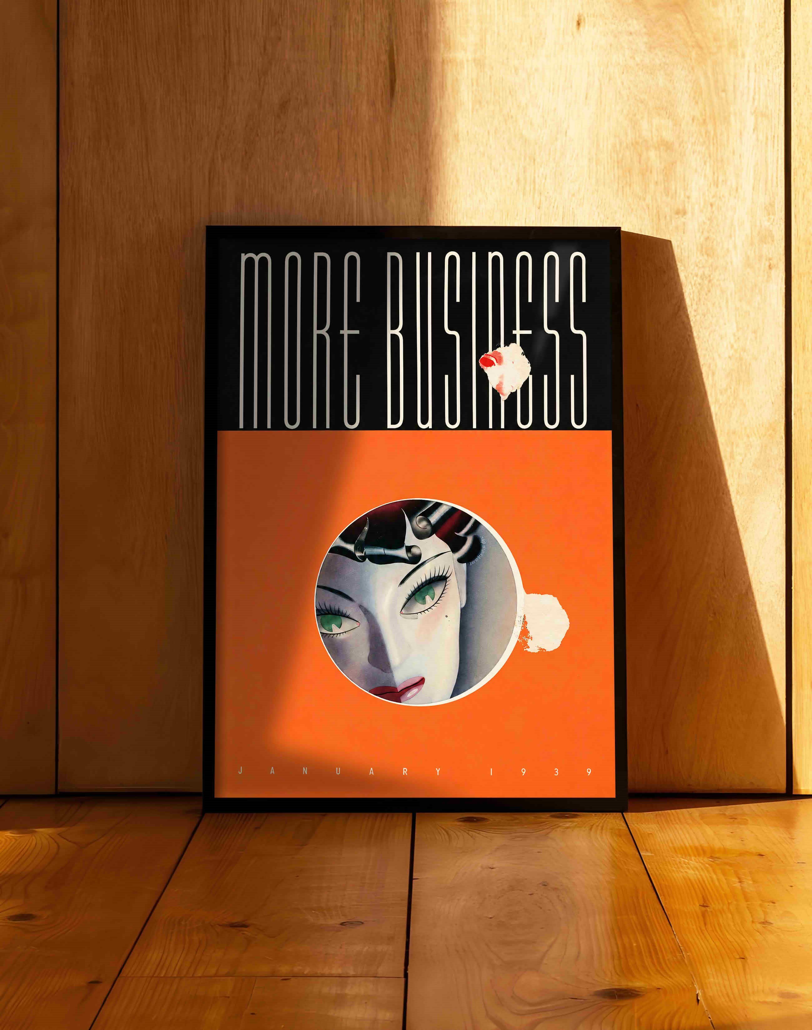 More Business No.01 (1939) – Art Deco Vintage Grafik Tasarım Posteri