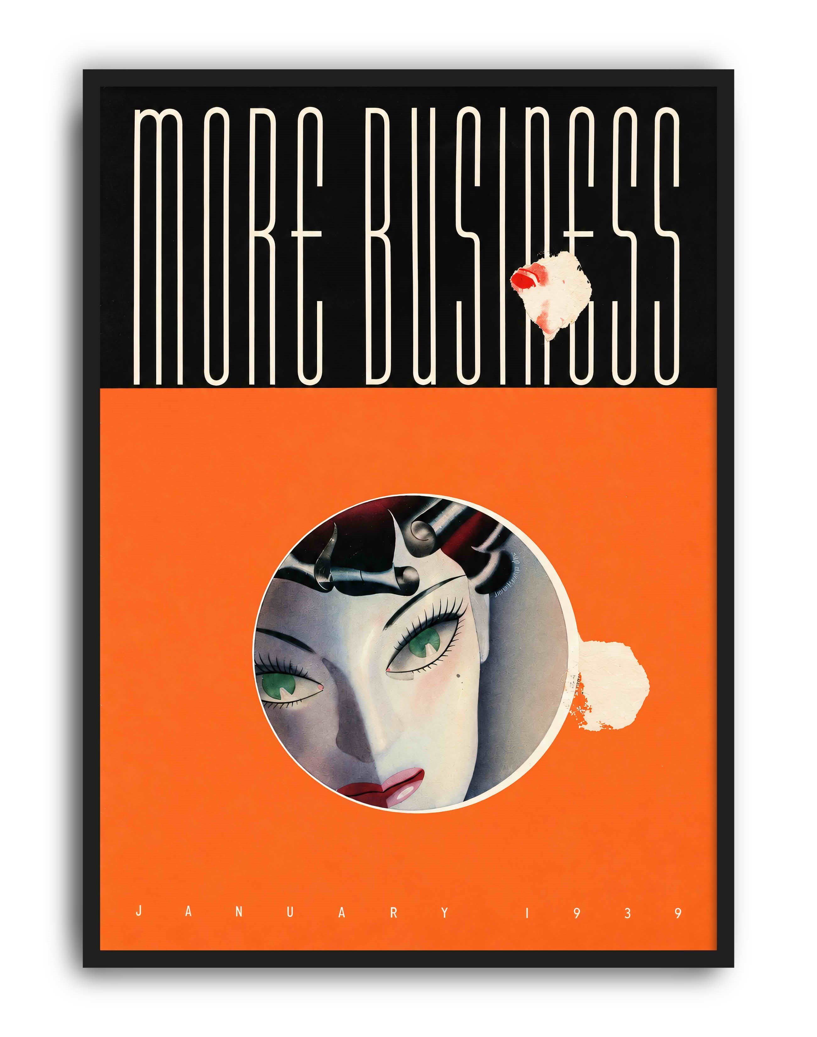 More Business No.01 (1939) – Art Deco Vintage Grafik Tasarım Posteri