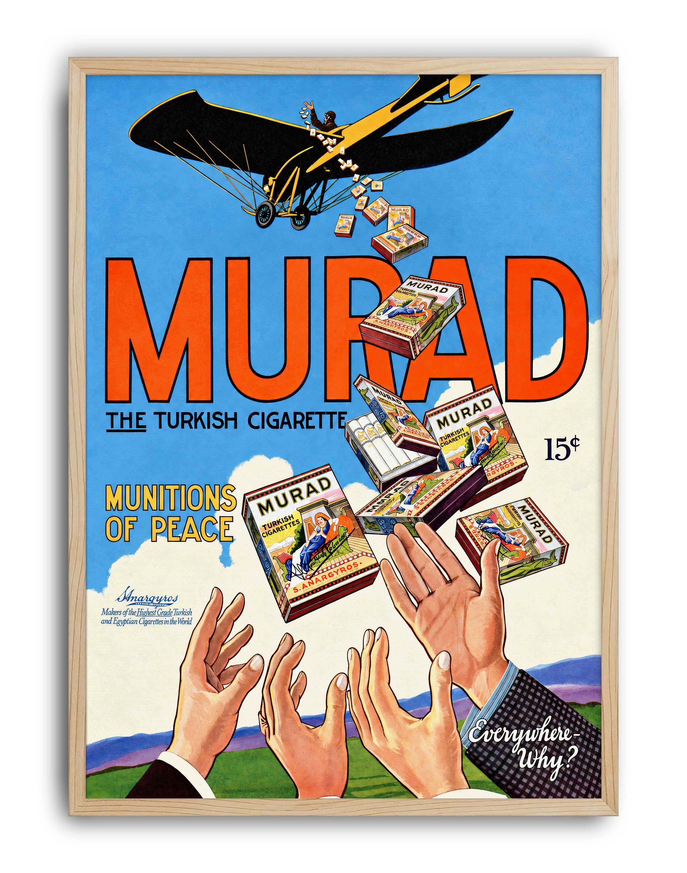 Murad Cigarettes (1918) – Amerikan Vintage Reklam Posteri