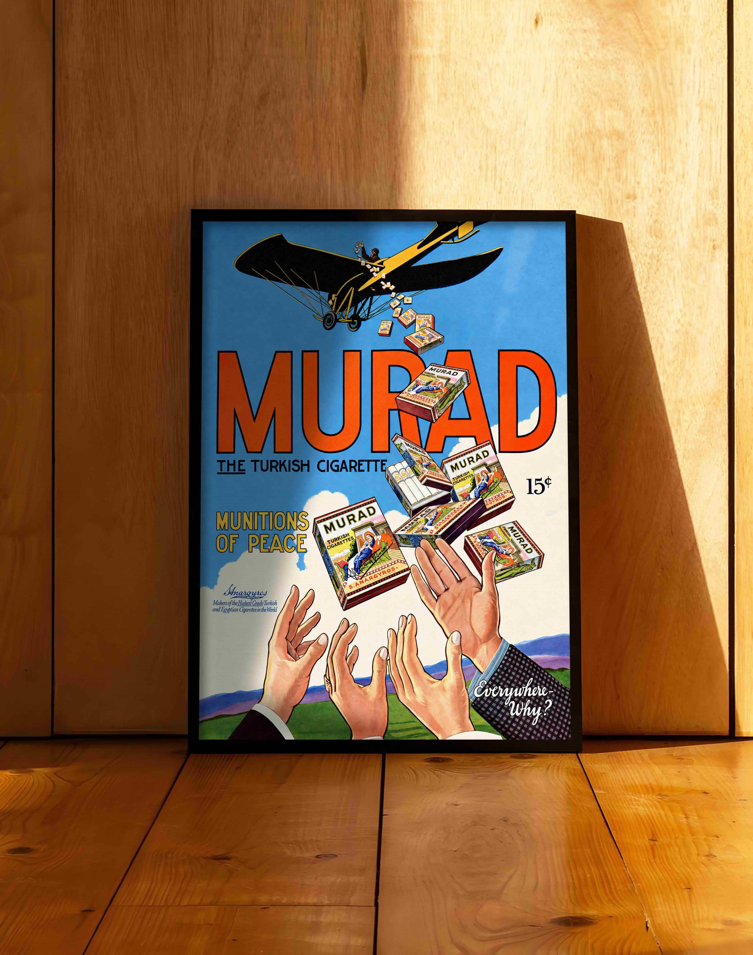 Murad Cigarettes (1918) – Amerikan Vintage Reklam Posteri