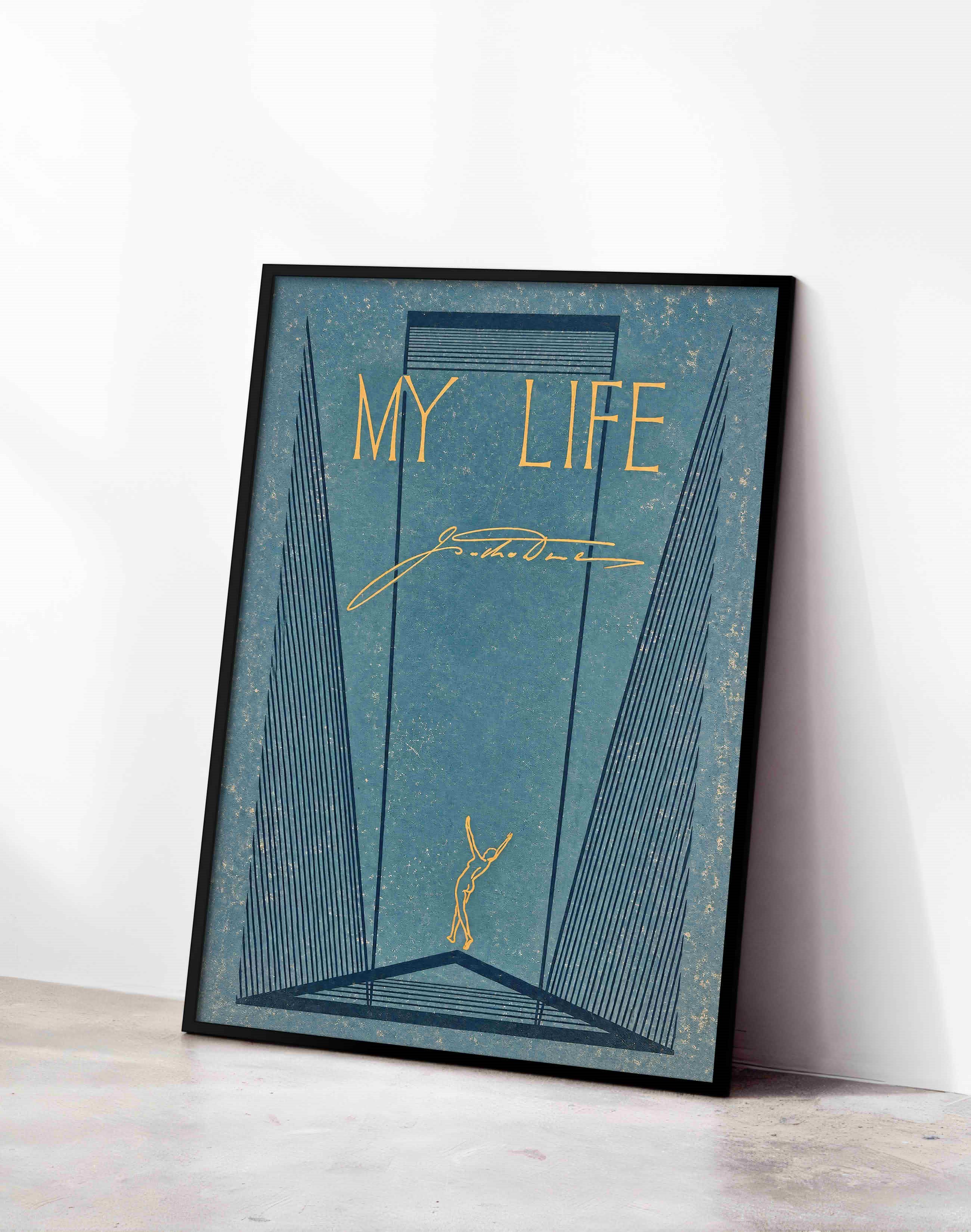 My Life, Isadora Duncan (1927) – Erken Art Deco Vintage Grafik Tasarım Posteri