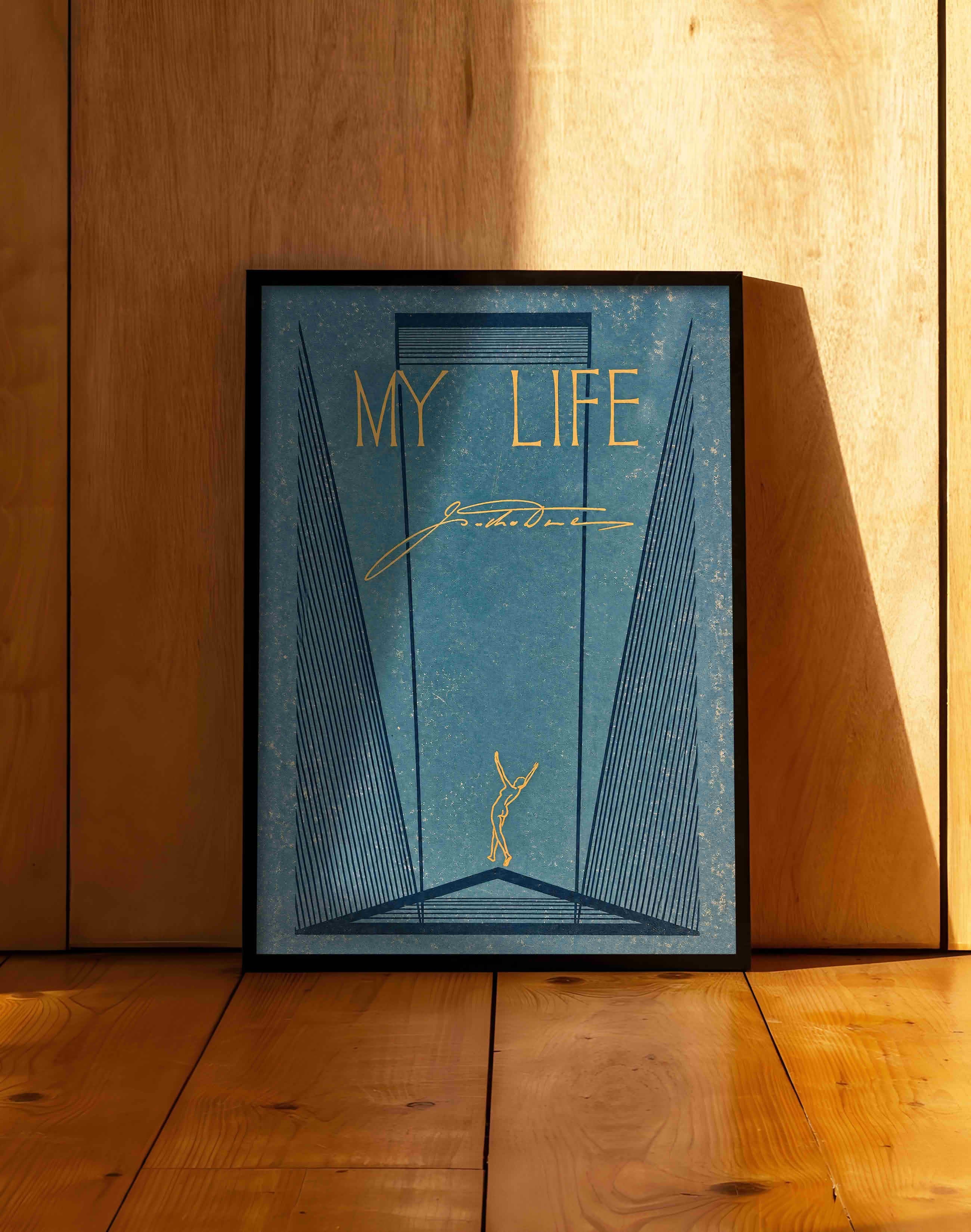 My Life, Isadora Duncan (1927) – Erken Art Deco Vintage Grafik Tasarım Posteri