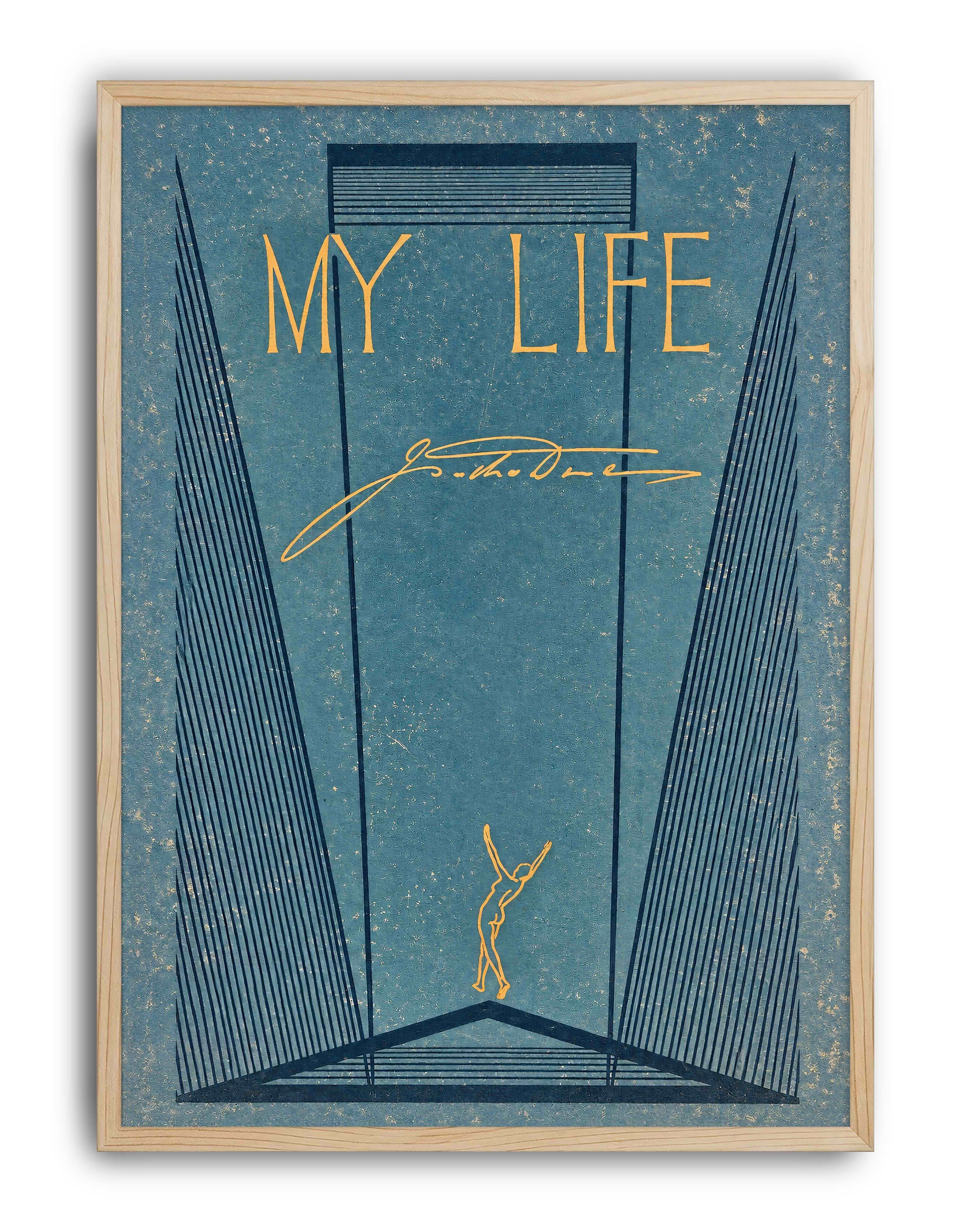 My Life, Isadora Duncan (1927) – Erken Art Deco Vintage Grafik Tasarım Posteri
