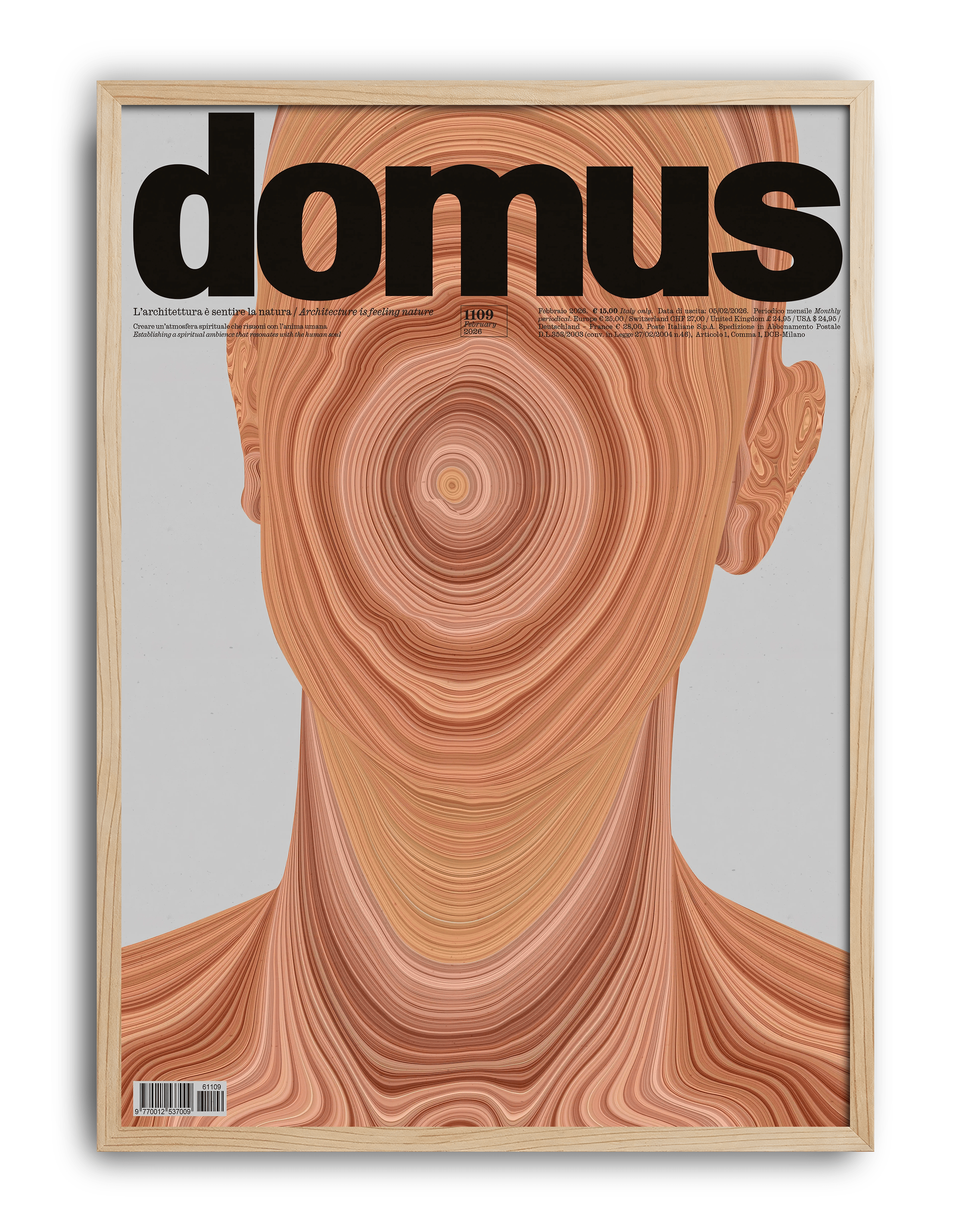Nature Face Modern Duvar Tablosu – Ahşap Dokulu Soyut Yüz Poster