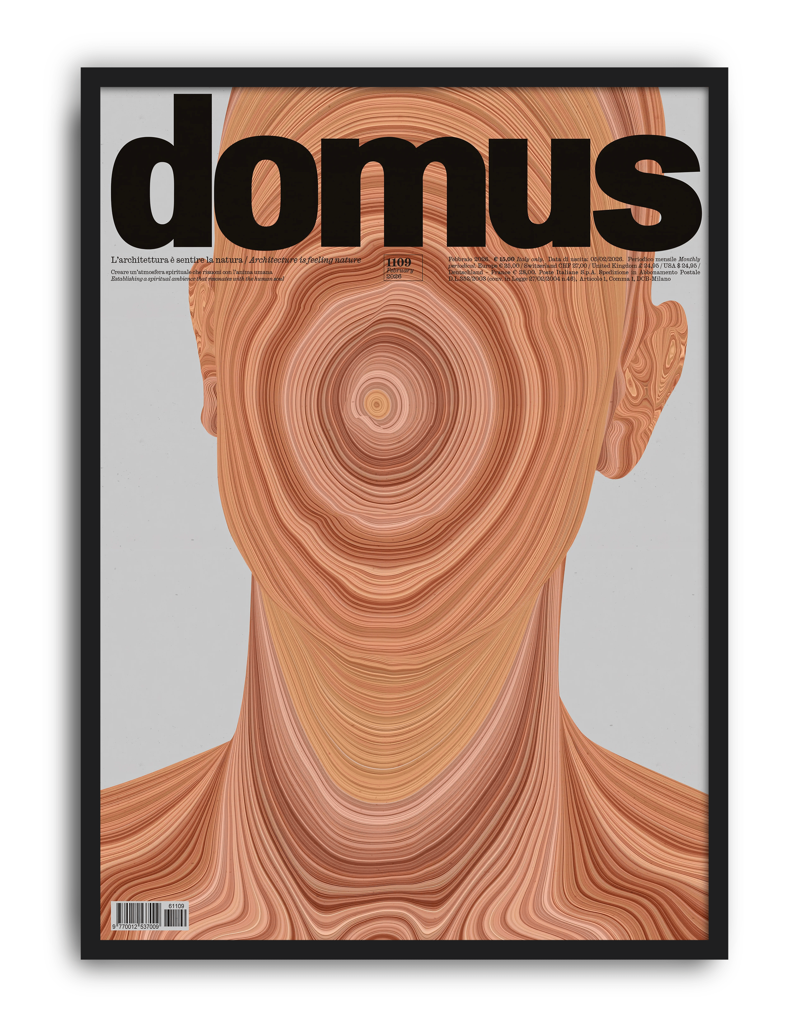 Nature Face Modern Duvar Tablosu – Ahşap Dokulu Soyut Yüz Poster
