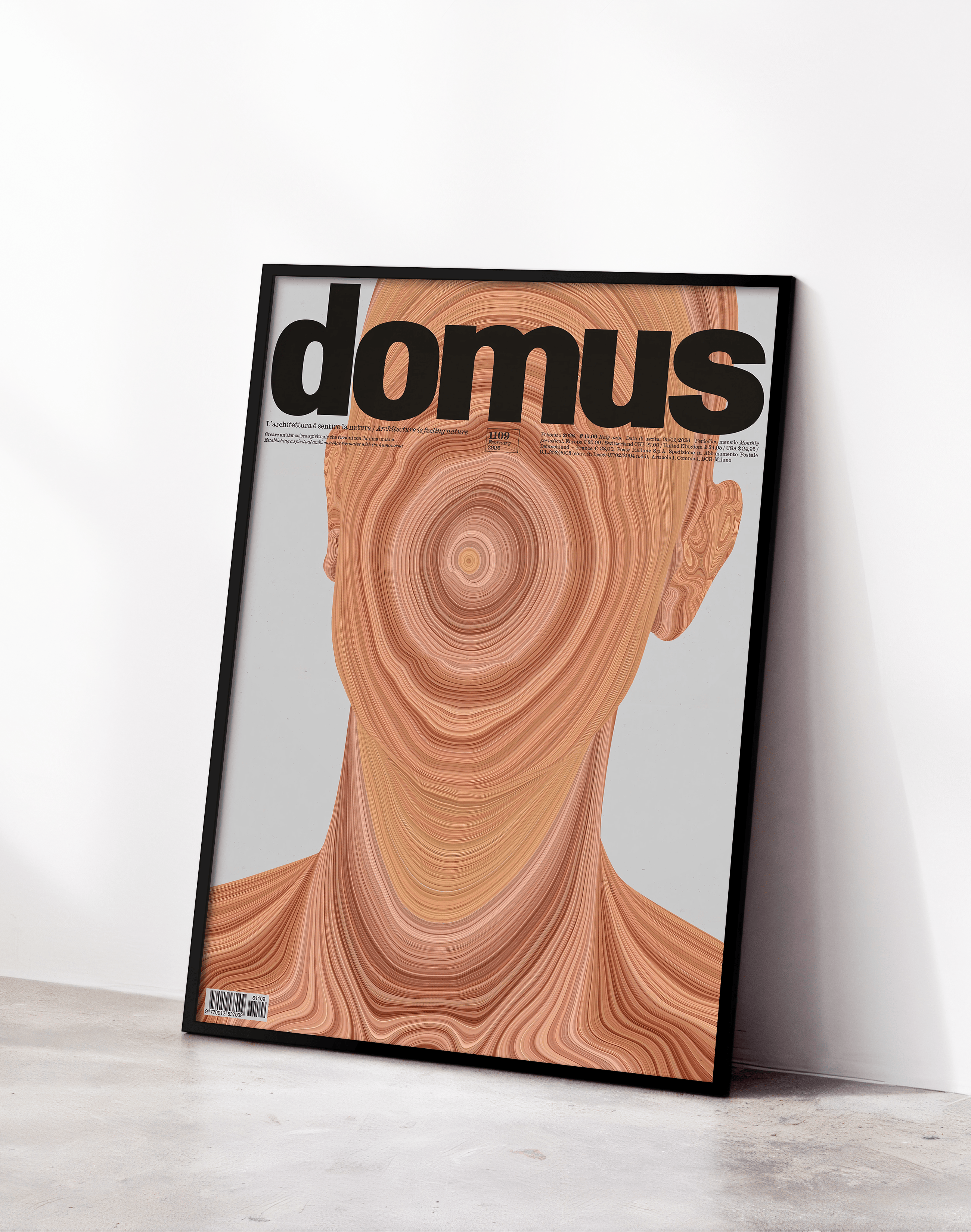 Nature Face Modern Duvar Tablosu – Ahşap Dokulu Soyut Yüz Poster