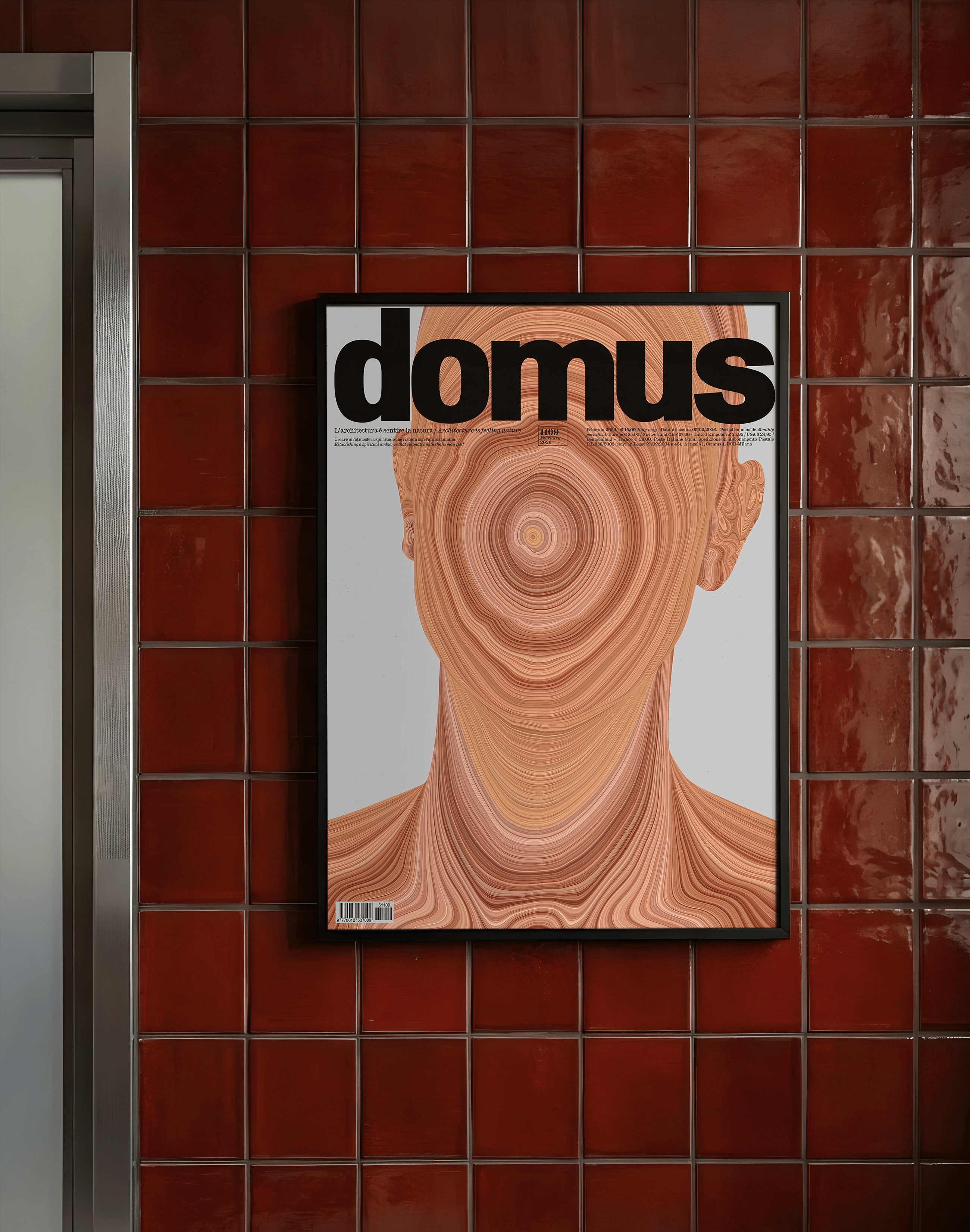 Nature Face Modern Duvar Tablosu – Ahşap Dokulu Soyut Yüz Poster