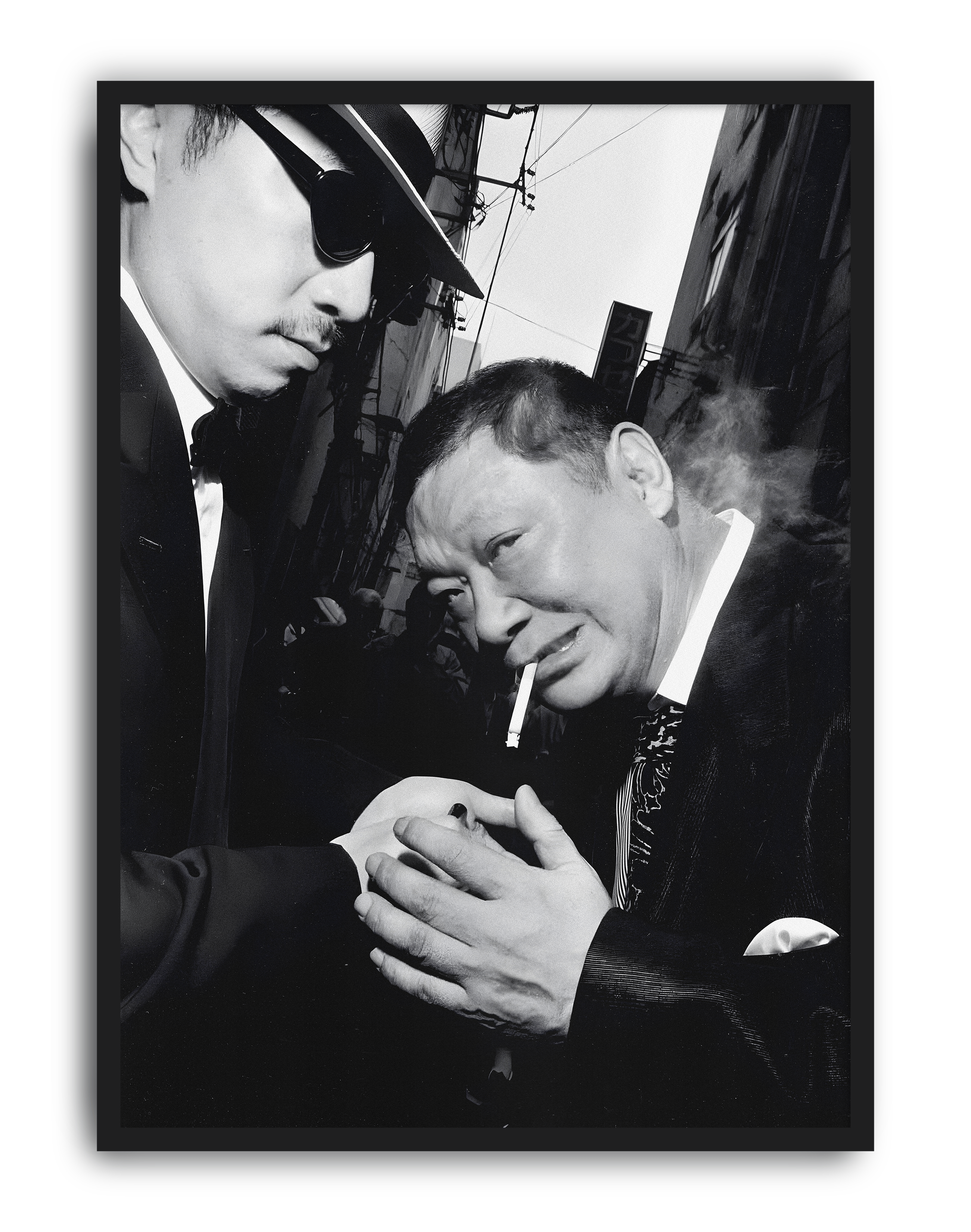 Noir Street Modern Duvar Tablosu – Siyah Beyaz Sokak Fotoğrafı Poster