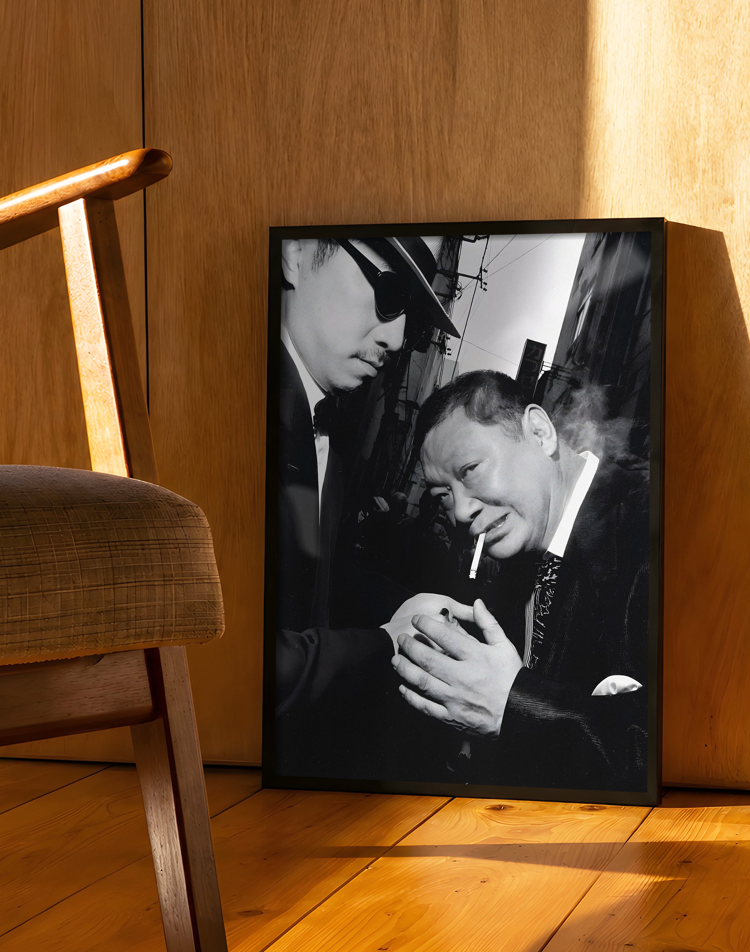 Noir Street Modern Duvar Tablosu – Siyah Beyaz Sokak Fotoğrafı Poster