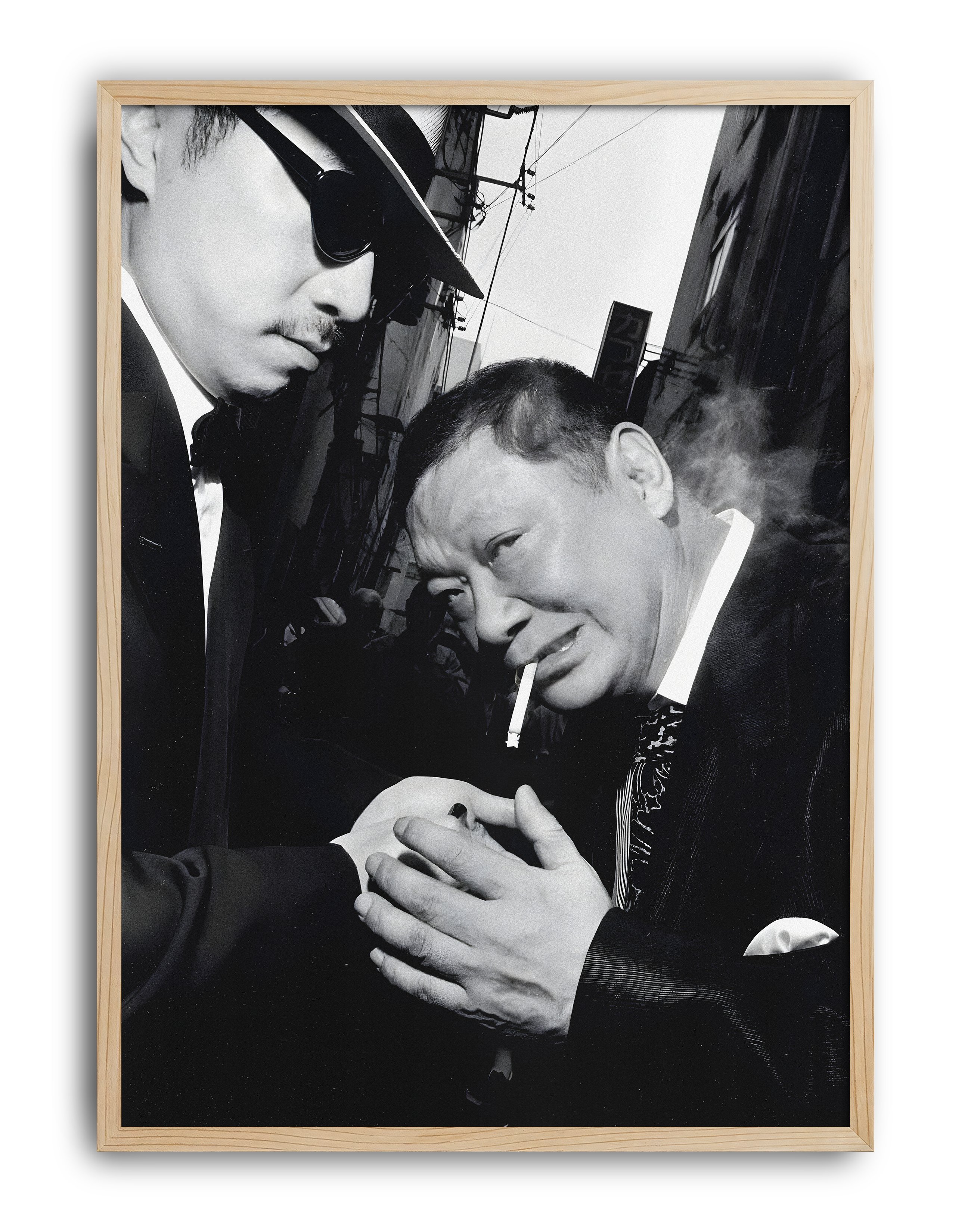Noir Street Modern Duvar Tablosu – Siyah Beyaz Sokak Fotoğrafı Poster