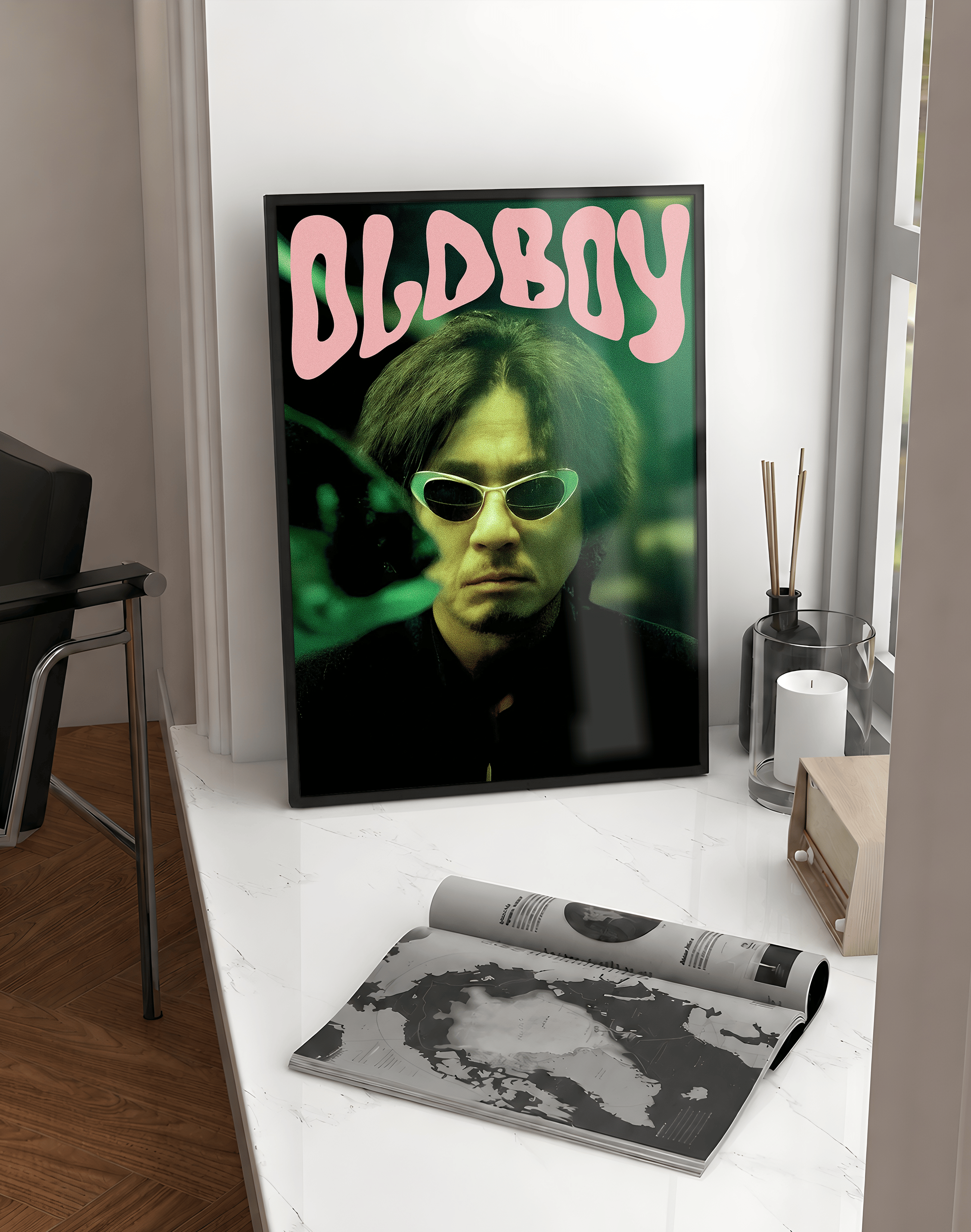 Oldboy Cult Cinema Duvar Tablosu – Yeşil Siyah Film Poster