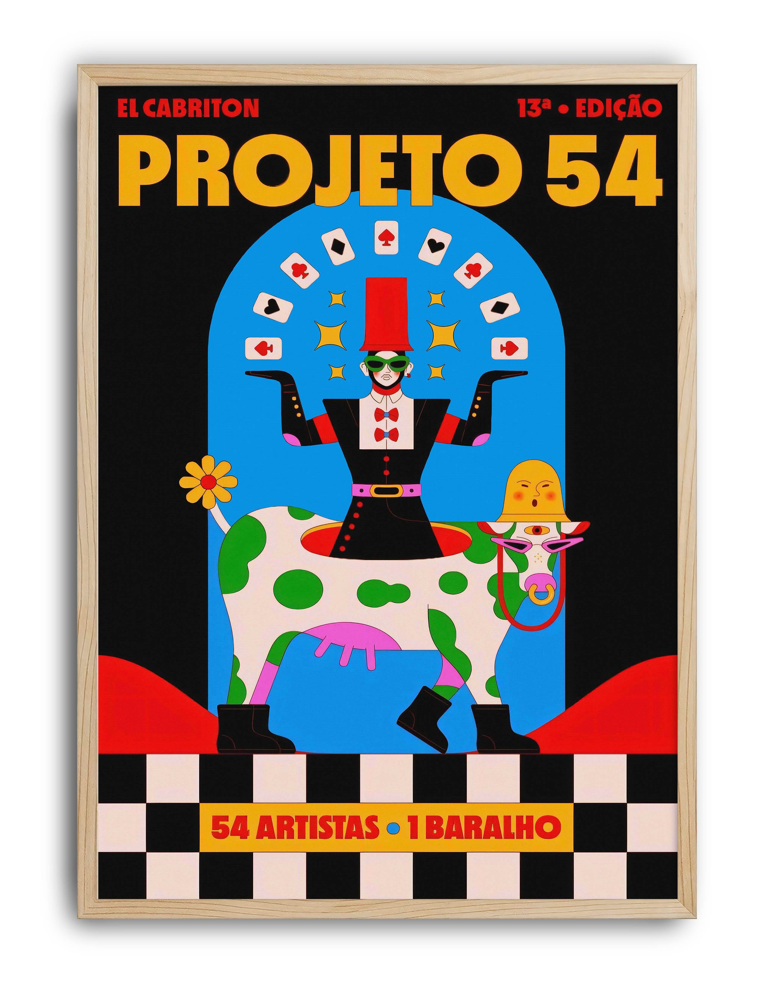 Projeto 54 Modern Duvar Tablosu - Renkli Sihirbaz Figüratif Poster