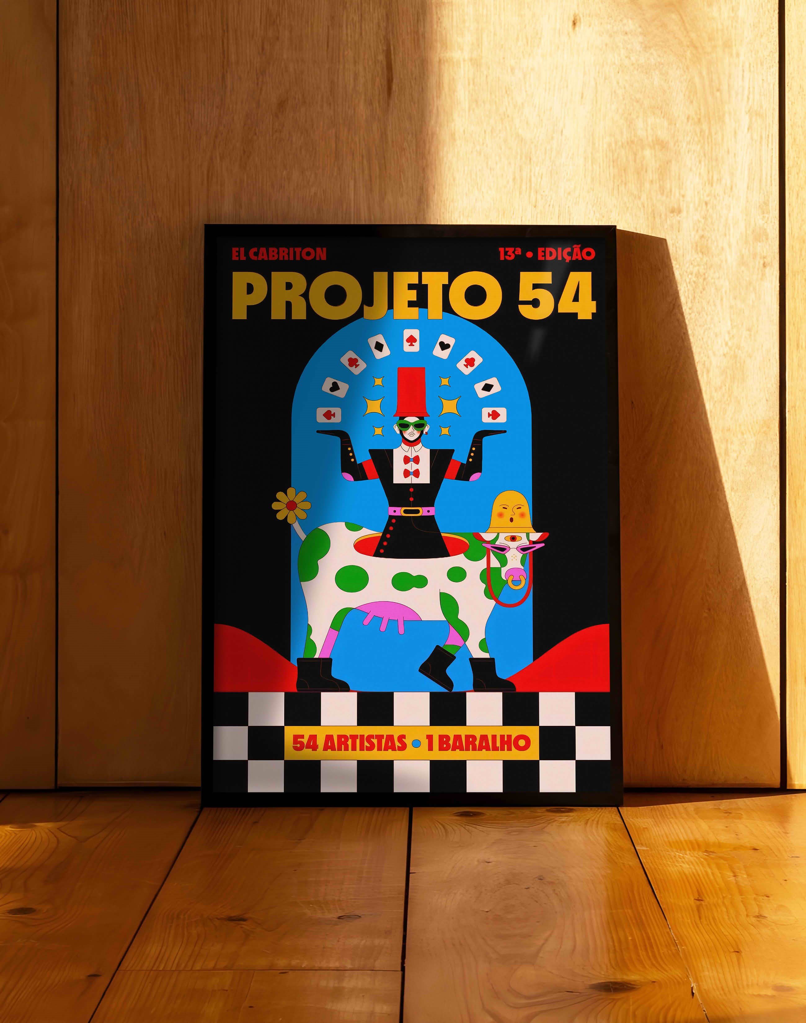 Projeto 54 Modern Duvar Tablosu - Renkli Sihirbaz Figüratif Poster