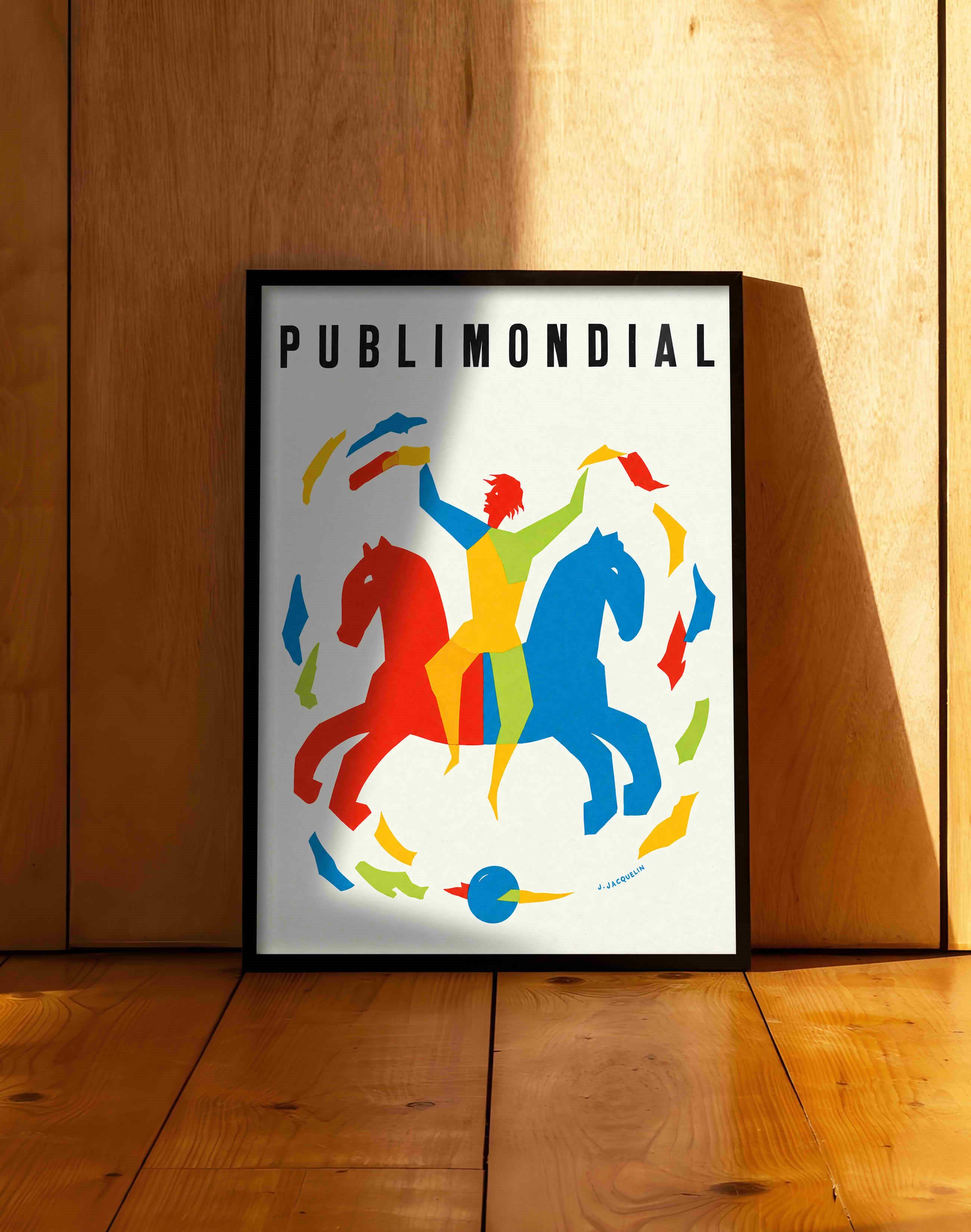 Publimondial No.26 (1950) – Jean Jacquelin Fransız Mid-Century Grafik Tasarım Posteri