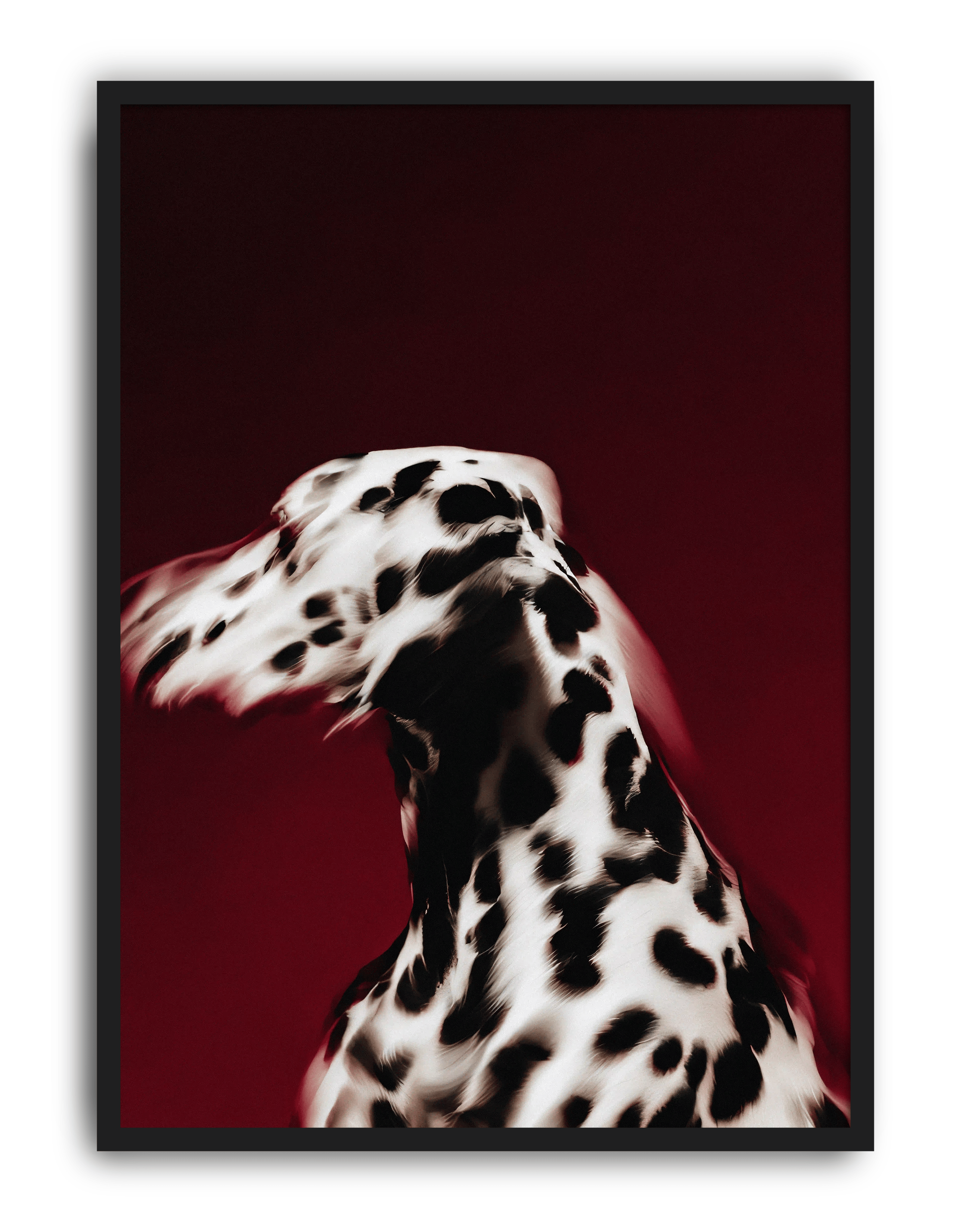 Red Dalmatian Modern Duvar Tablosu – Kırmızı Dalmaçyalı Köpek Poster