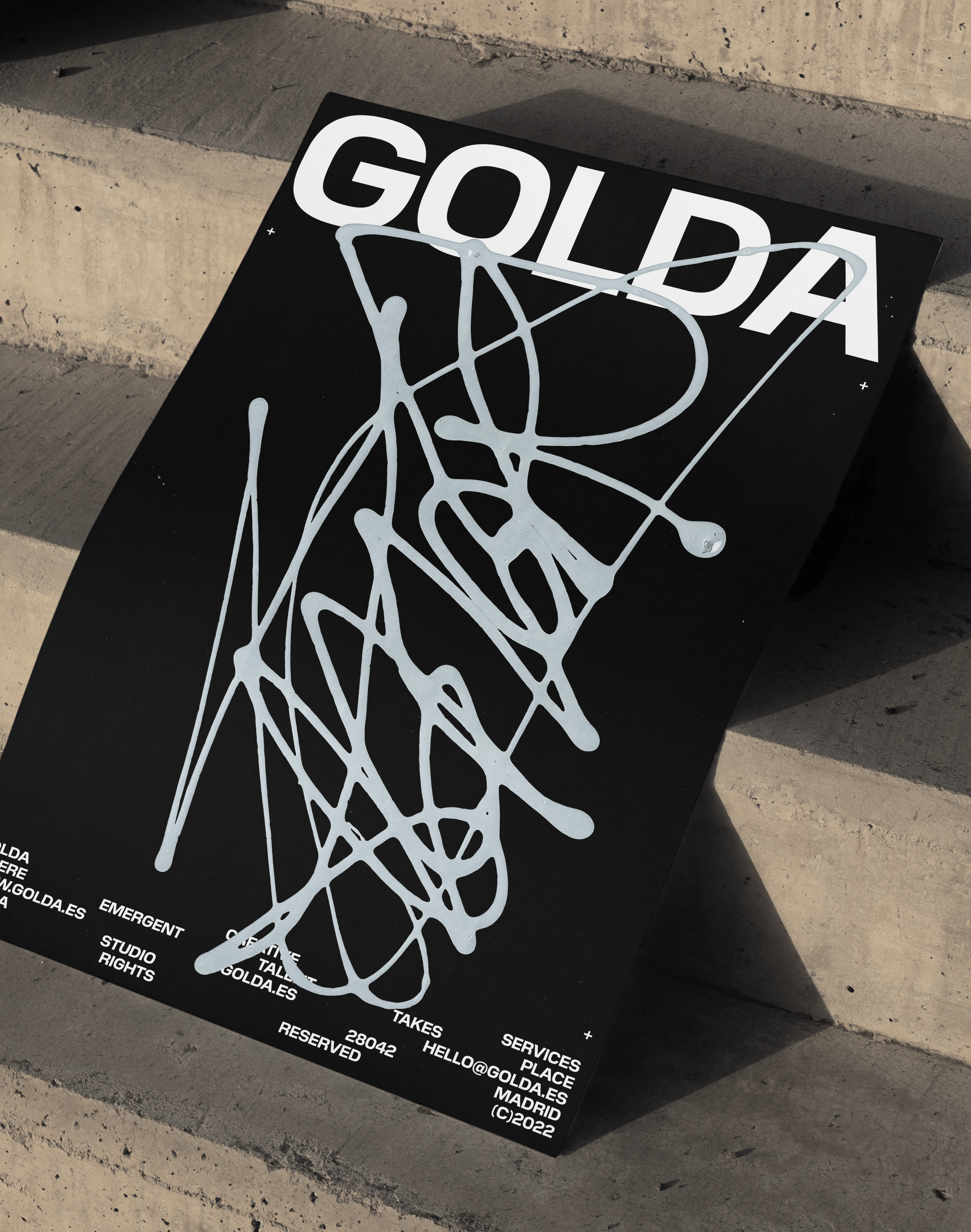 Silver Trace Modern Duvar Tablosu – Siyah Beyaz Deneysel Tipografik Poster
