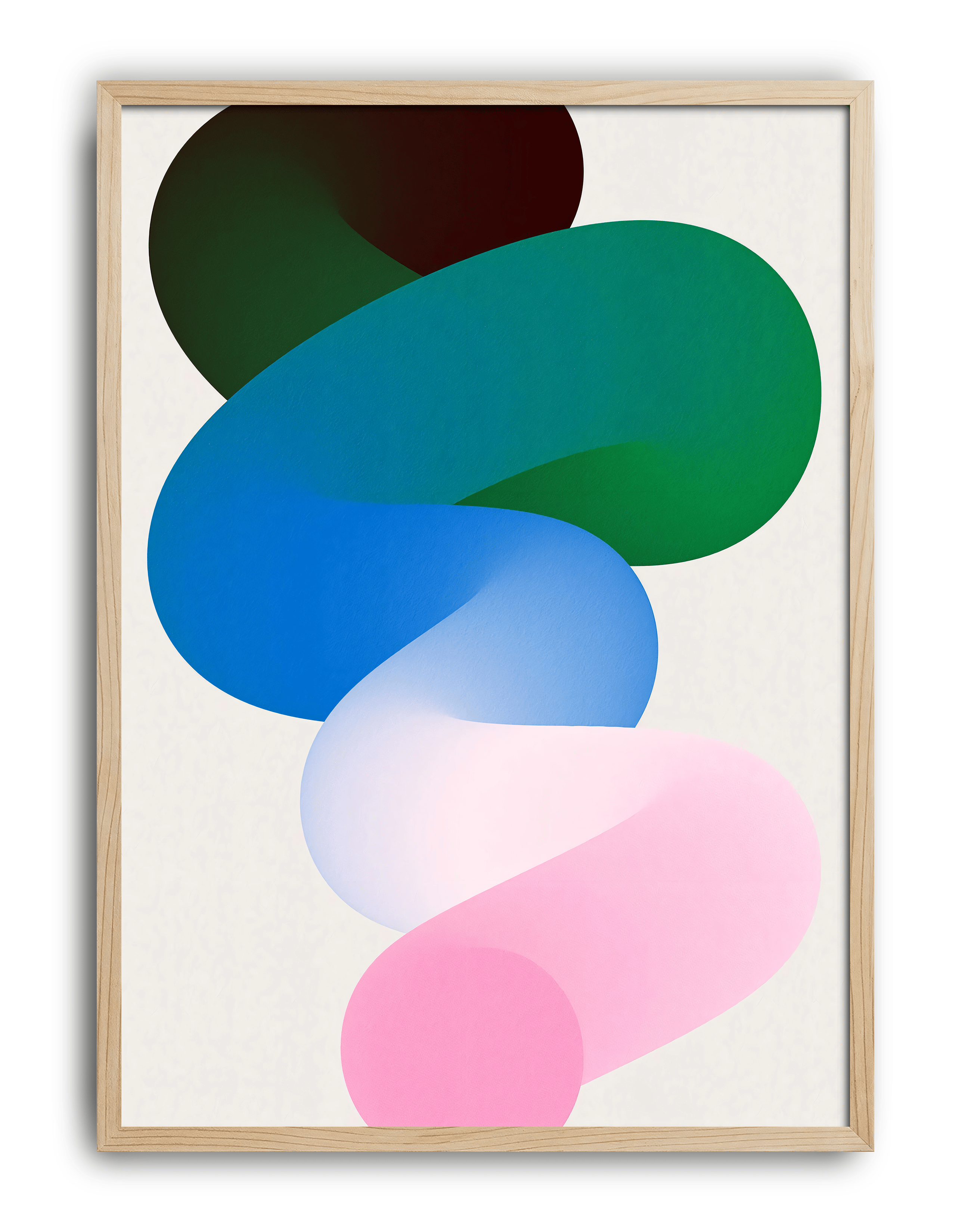 Soft Layers Modern Duvar Tablosu – Pastel Soyut Form Poster