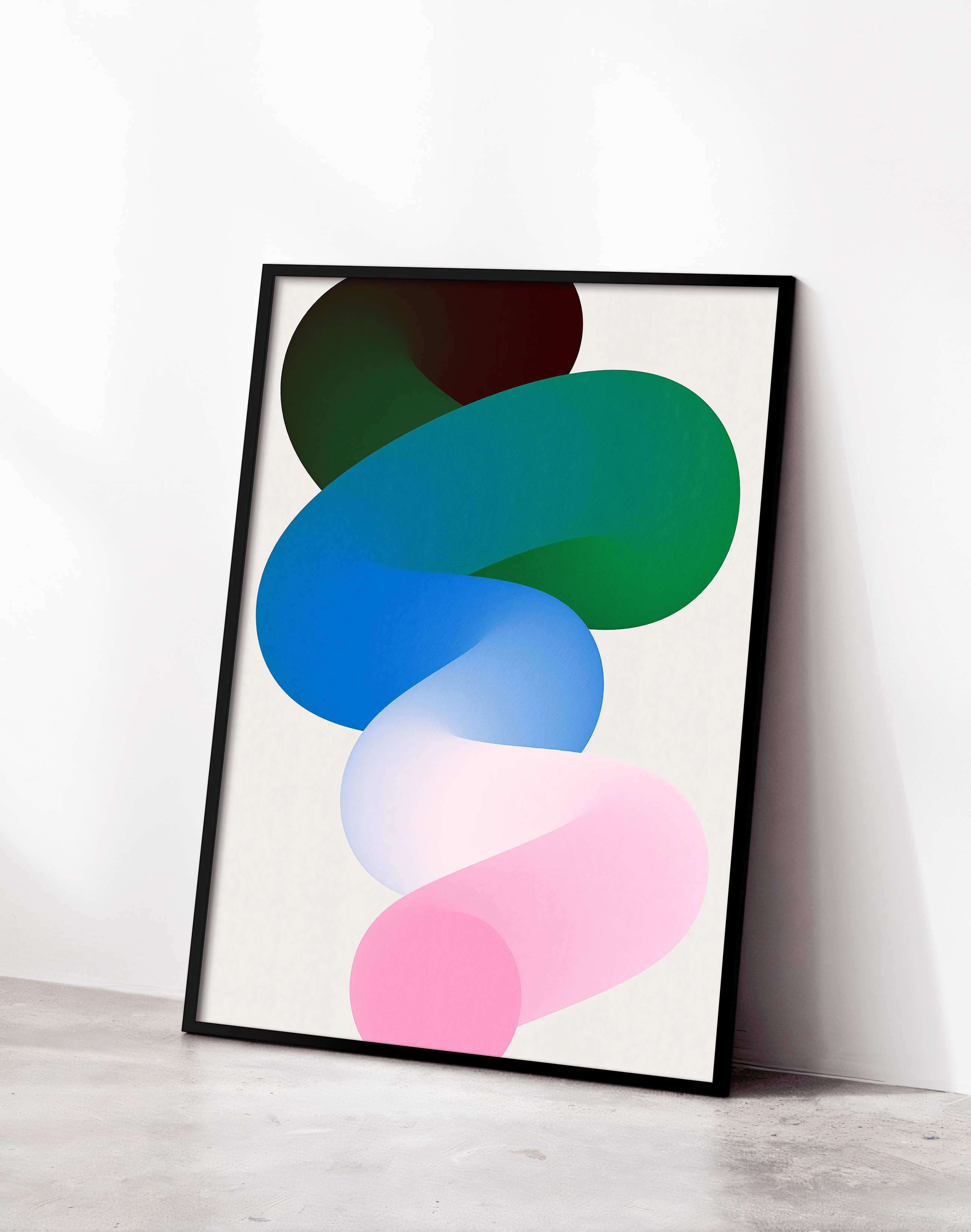 Soft Layers Modern Duvar Tablosu – Pastel Soyut Form Poster