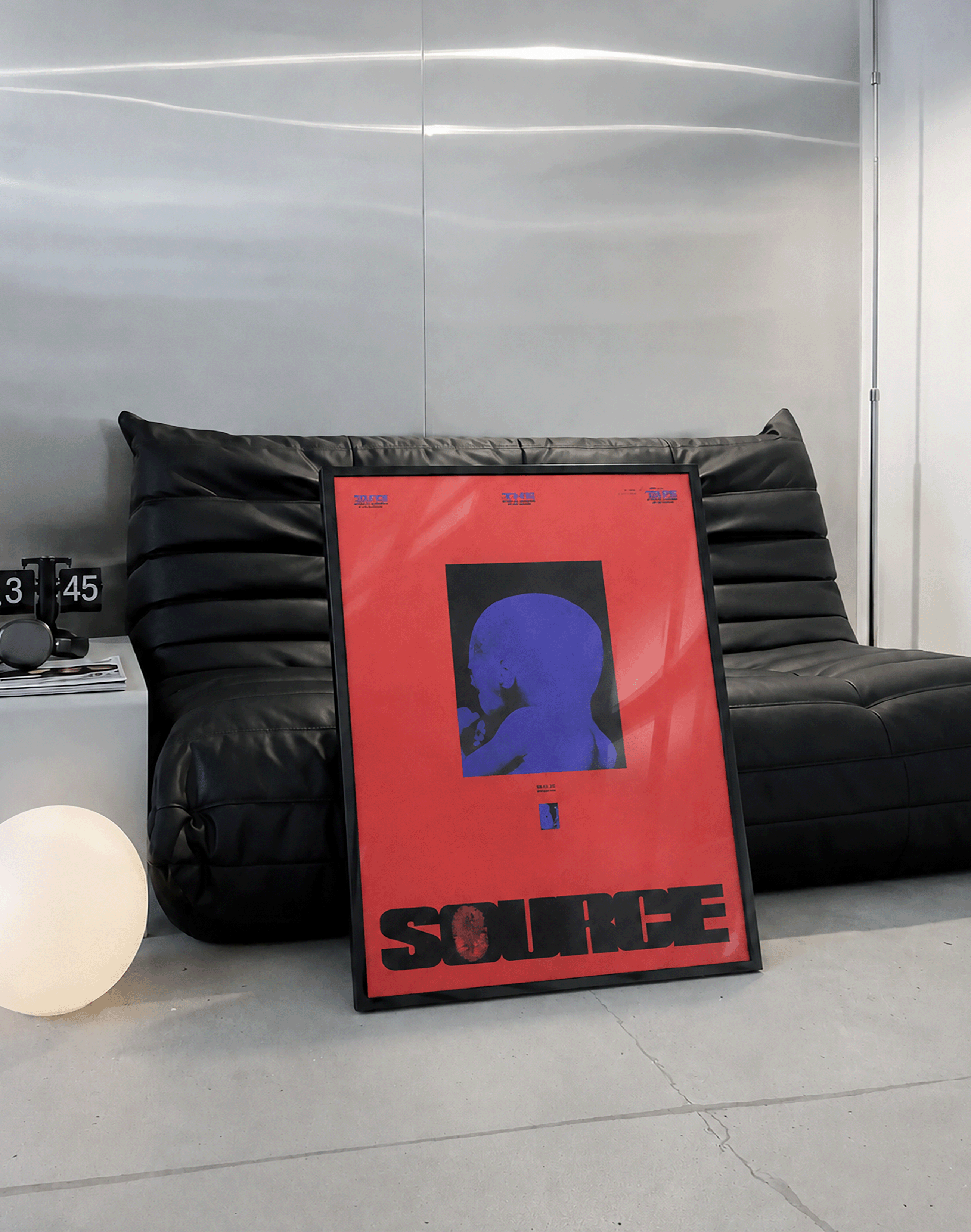 Source Within Modern Duvar Tablosu – Kırmızı Mavi Figüratif Poster