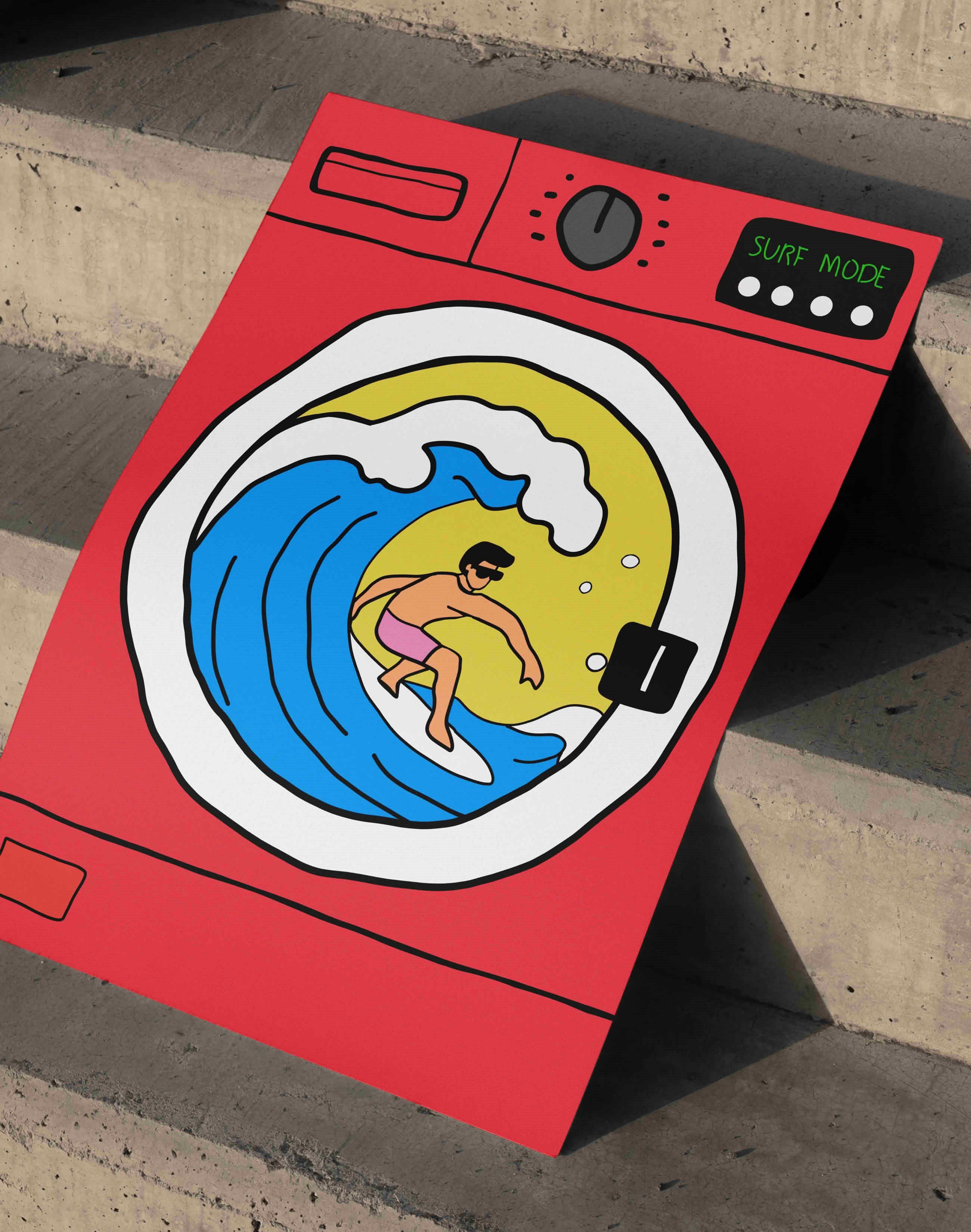 Surf Mode Retro Duvar Tablosu