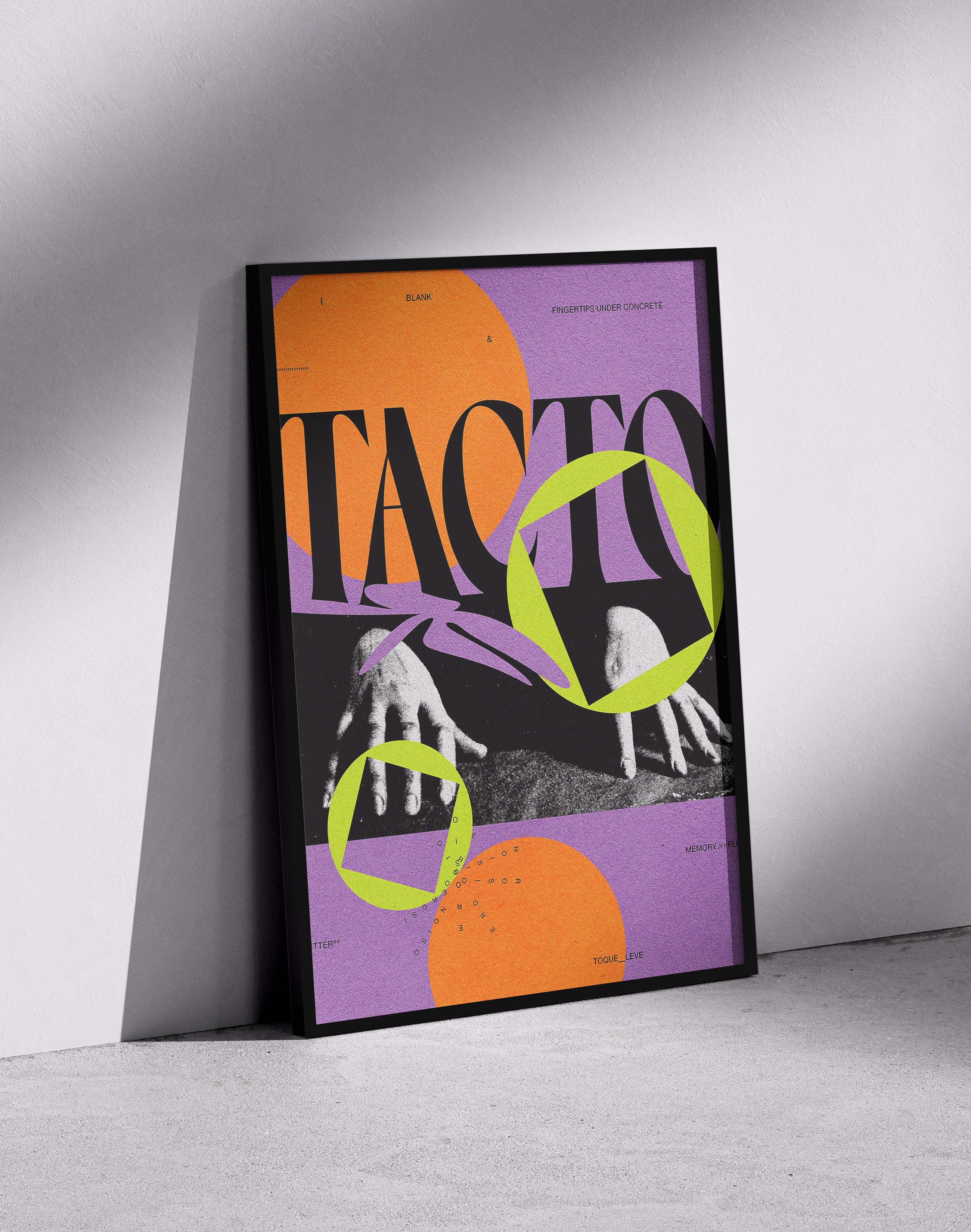 Tacto Modern Duvar Tablosu – Mor Turuncu Grafik Abstract Poster